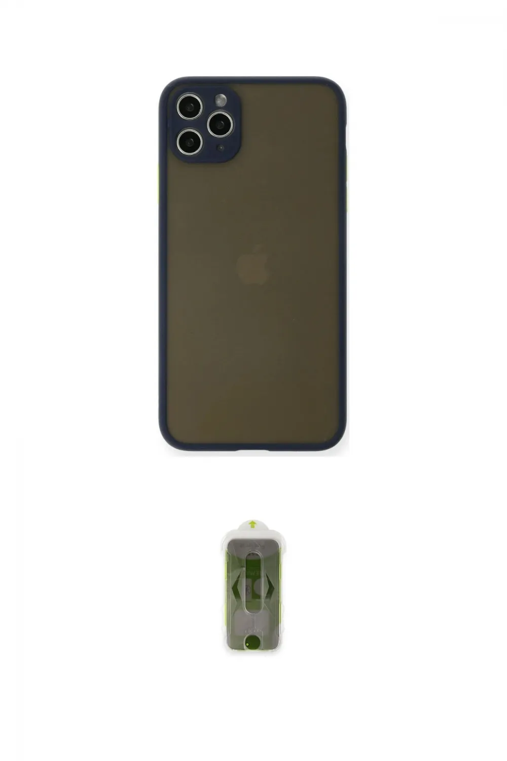 ieg™ iPhone 11 Pro Max Kılıf Ahenk Çizgi Serisi - Siyah Joko Magic 5D Hayalet Cam