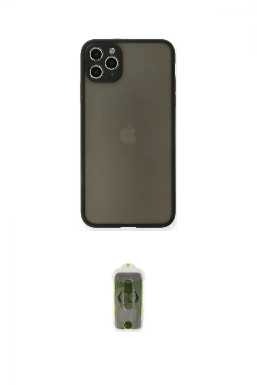 ieg™ iPhone 11 Pro Max Kılıf Ahenk Çizgi Serisi - Siyah Joko Magic 5D Hayalet Cam