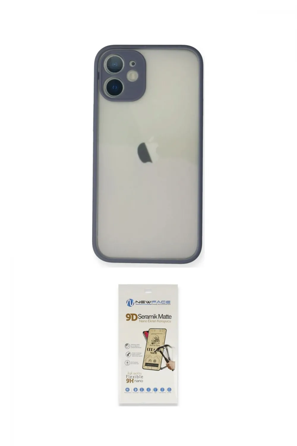 ieg™ iPhone 11 Pro Max Kılıf Ahenk Çizgi Serisi - Siyah Mat Seramik Nano Ekran Koruyucu