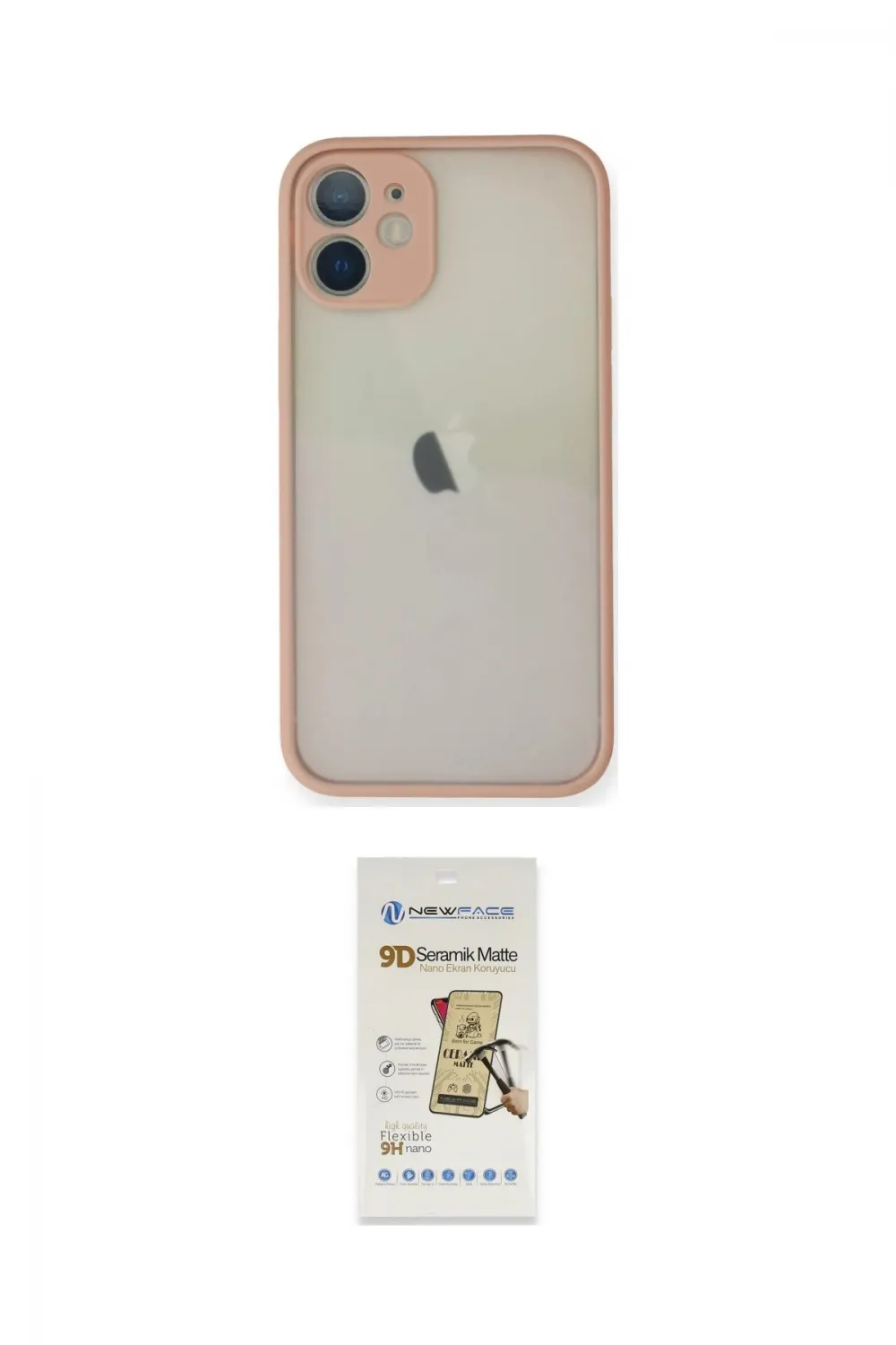 ieg™ iPhone 11 Pro Max Kılıf Ahenk Çizgi Serisi - Siyah Mat Seramik Nano Ekran Koruyucu
