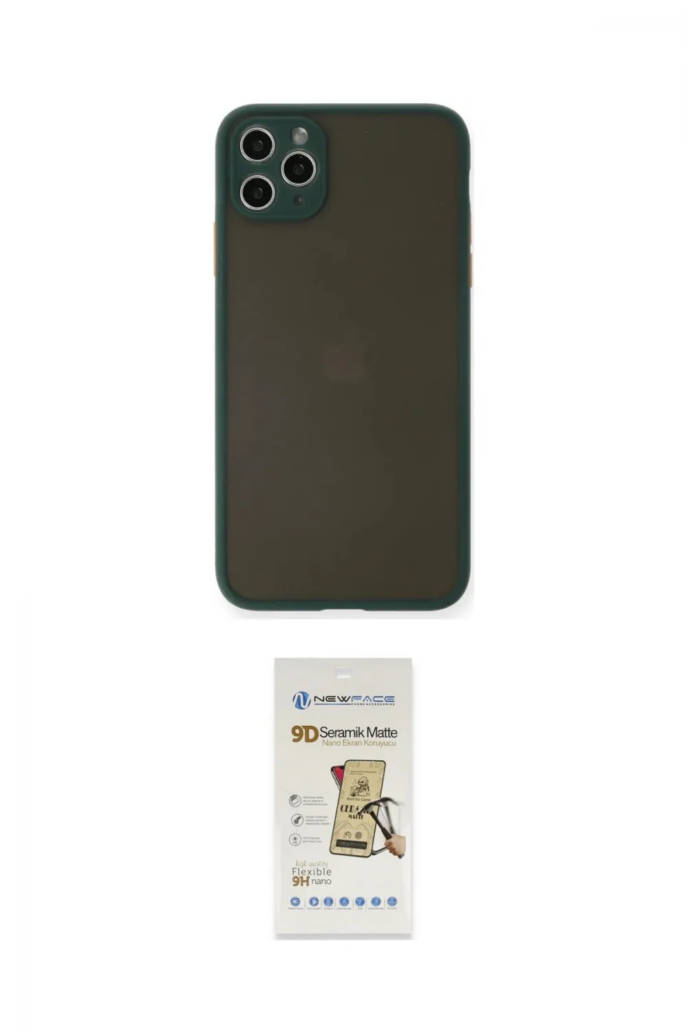 ieg™ iPhone 11 Pro Max Kılıf Ahenk Çizgi Serisi - Siyah Mat Seramik Nano Ekran Koruyucu