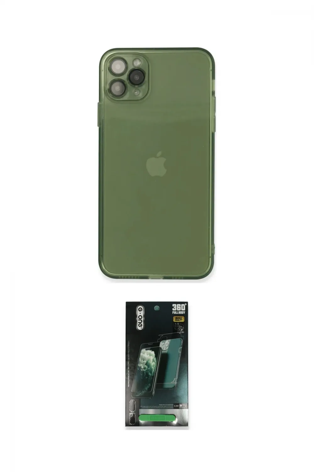 ieg™ iPhone 11 Pro Max Kılıf Ahenk Doku - Şeffaf 360 Full Body Arka Koruyucu