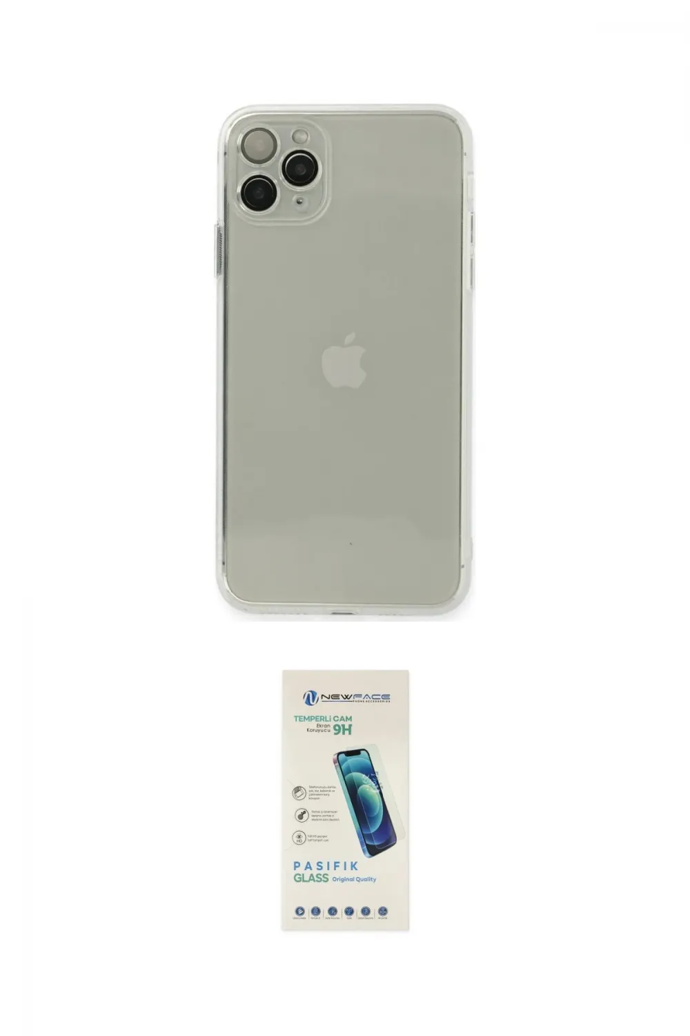 ieg™ iPhone 11 Pro Max Kılıf Ahenk Doku - Şeffaf Pasifik Cam Ekran Koruyucu