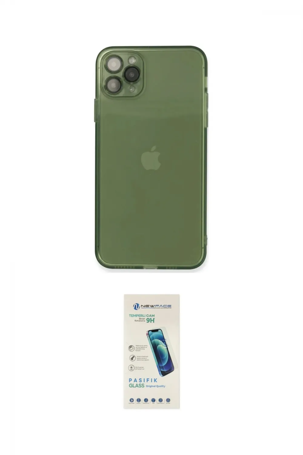 ieg™ iPhone 11 Pro Max Kılıf Ahenk Doku - Şeffaf Pasifik Cam Ekran Koruyucu