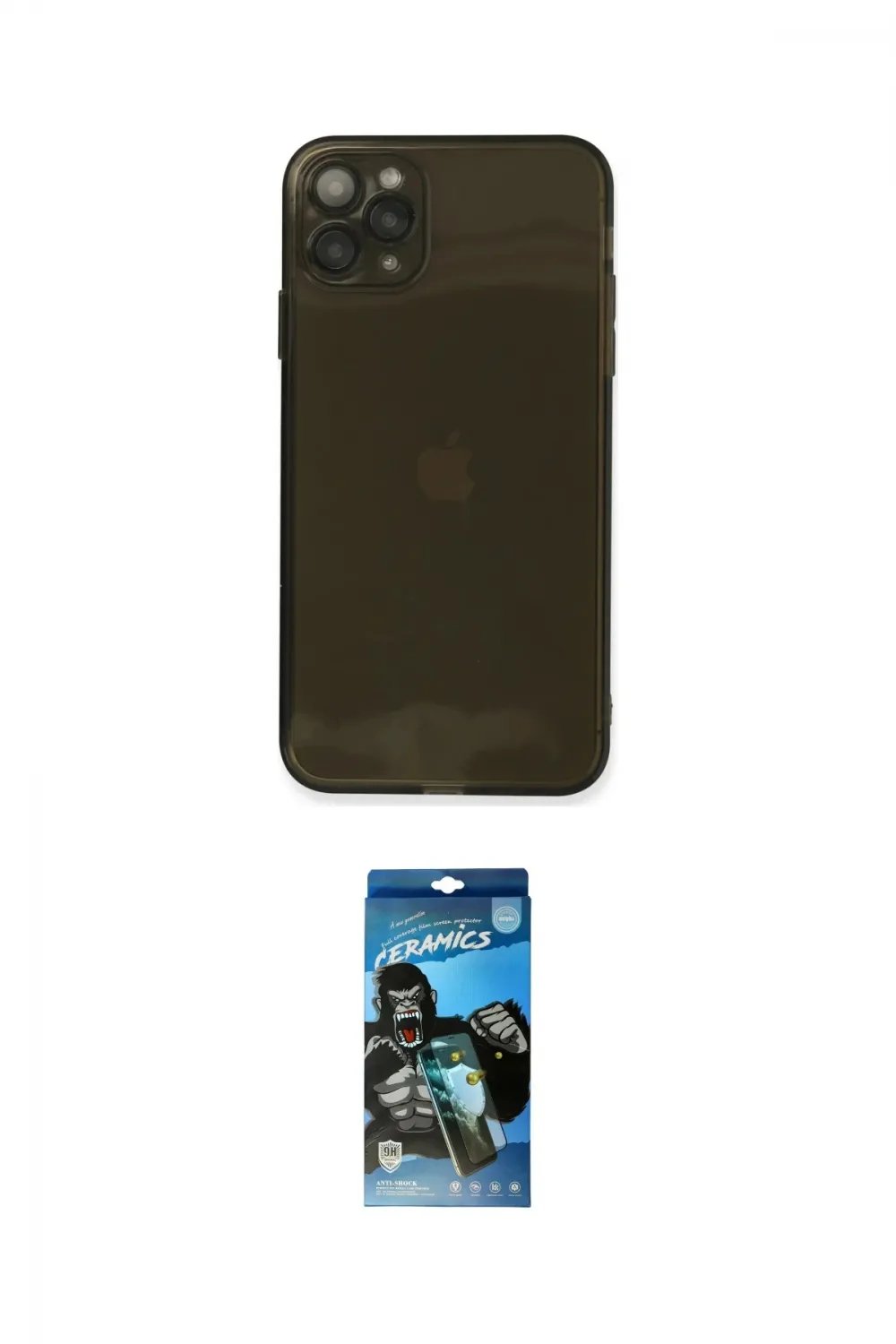 ieg™ iPhone 11 Pro Max Kılıf Ahenk Doku - Siyah 34D Izgaralı Cam