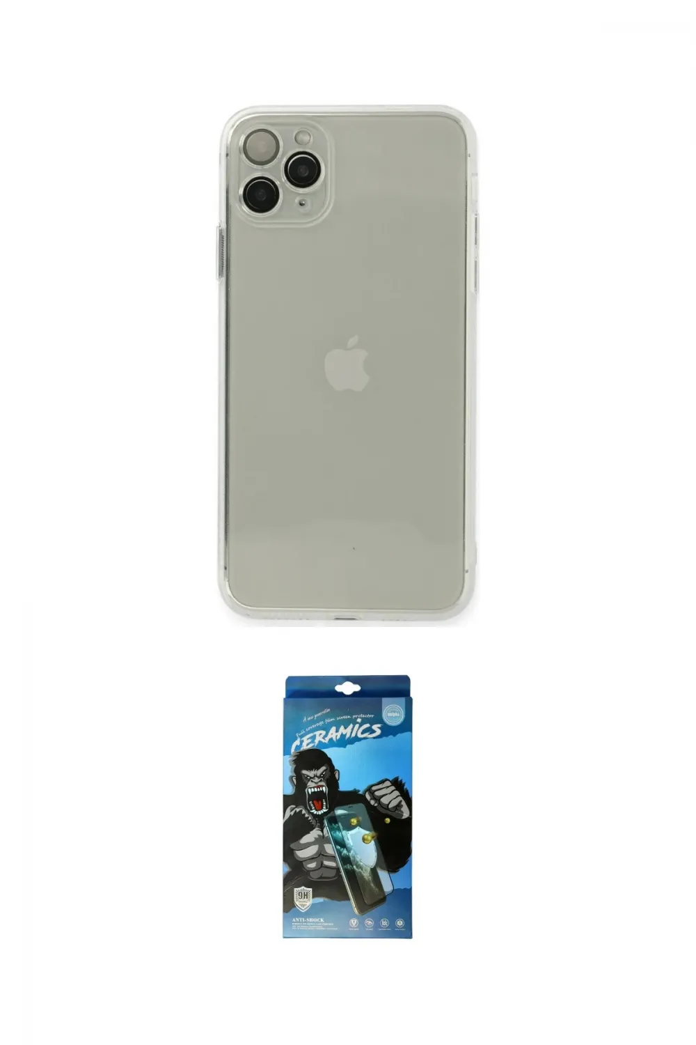 ieg™ iPhone 11 Pro Max Kılıf Ahenk Doku - Siyah 34D Izgaralı Cam