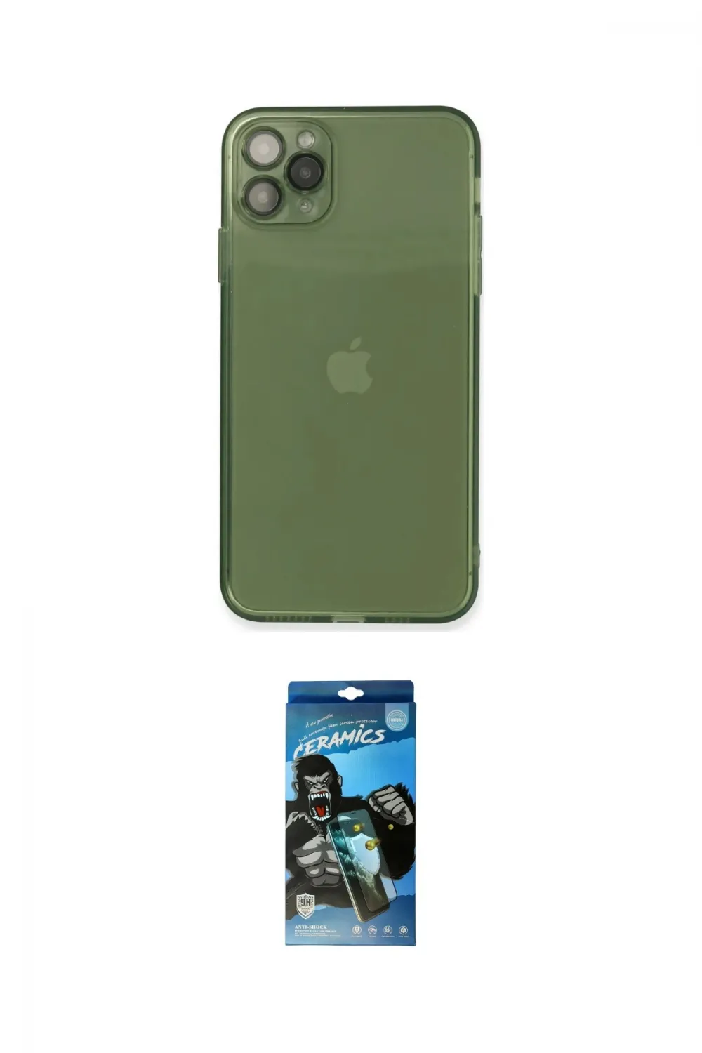 ieg™ iPhone 11 Pro Max Kılıf Ahenk Doku - Siyah 34D Izgaralı Cam
