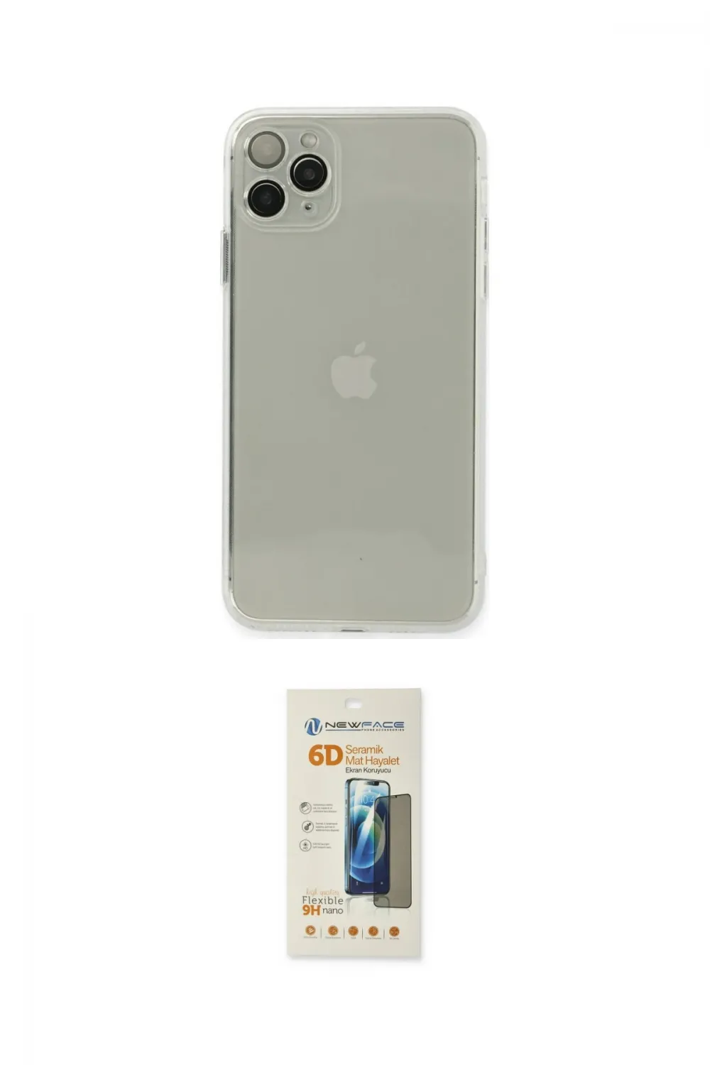 ieg™ iPhone 11 Pro Max Kılıf Ahenk Doku - Siyah 6D Mat Seramik Hayalet Nano Ekran Koruyucu