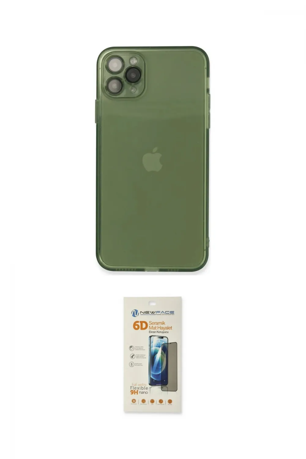 ieg™ iPhone 11 Pro Max Kılıf Ahenk Doku - Siyah 6D Mat Seramik Hayalet Nano Ekran Koruyucu
