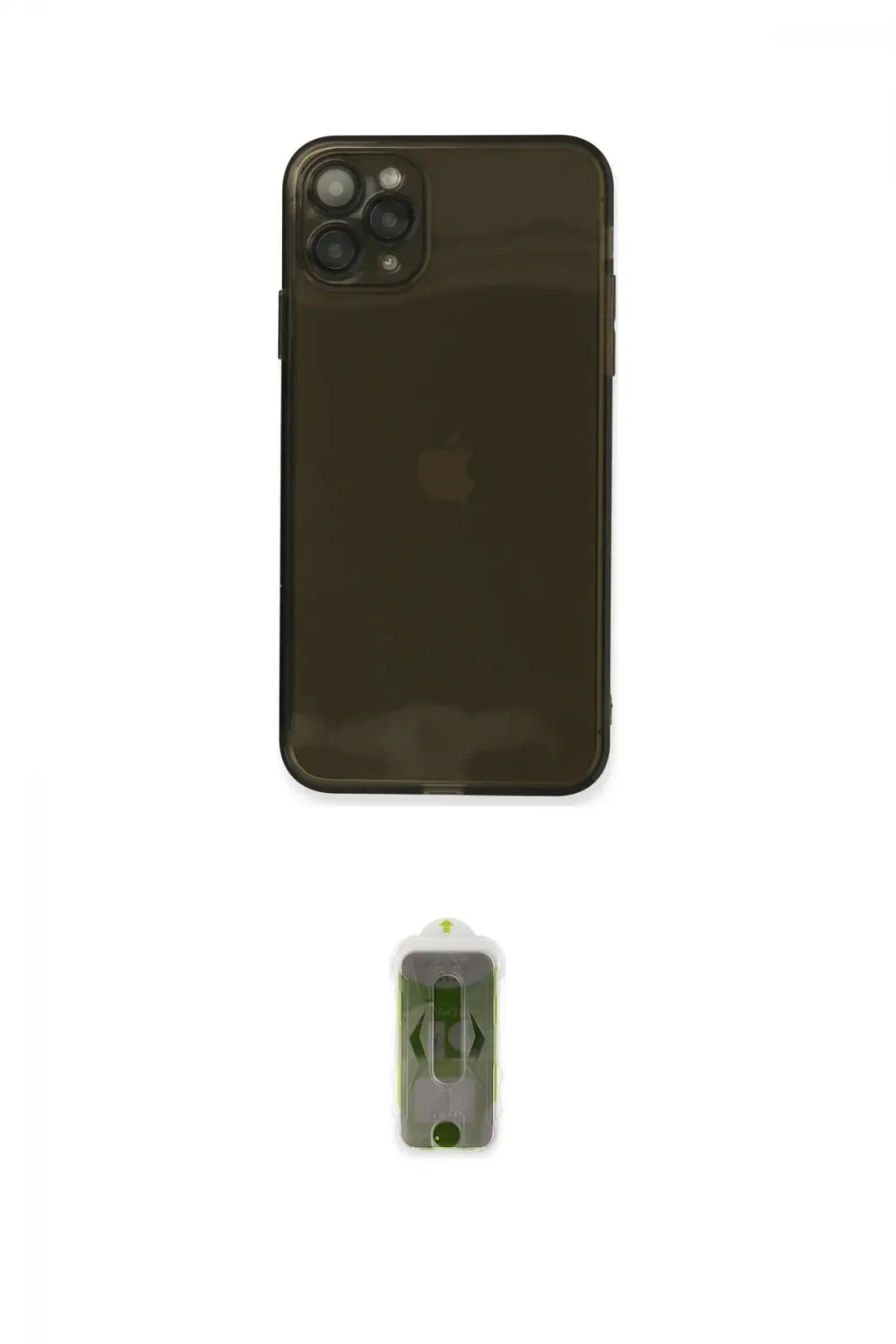 ieg™ iPhone 11 Pro Max Kılıf Ahenk Doku - Siyah Joko Magic 5D Hayalet Cam