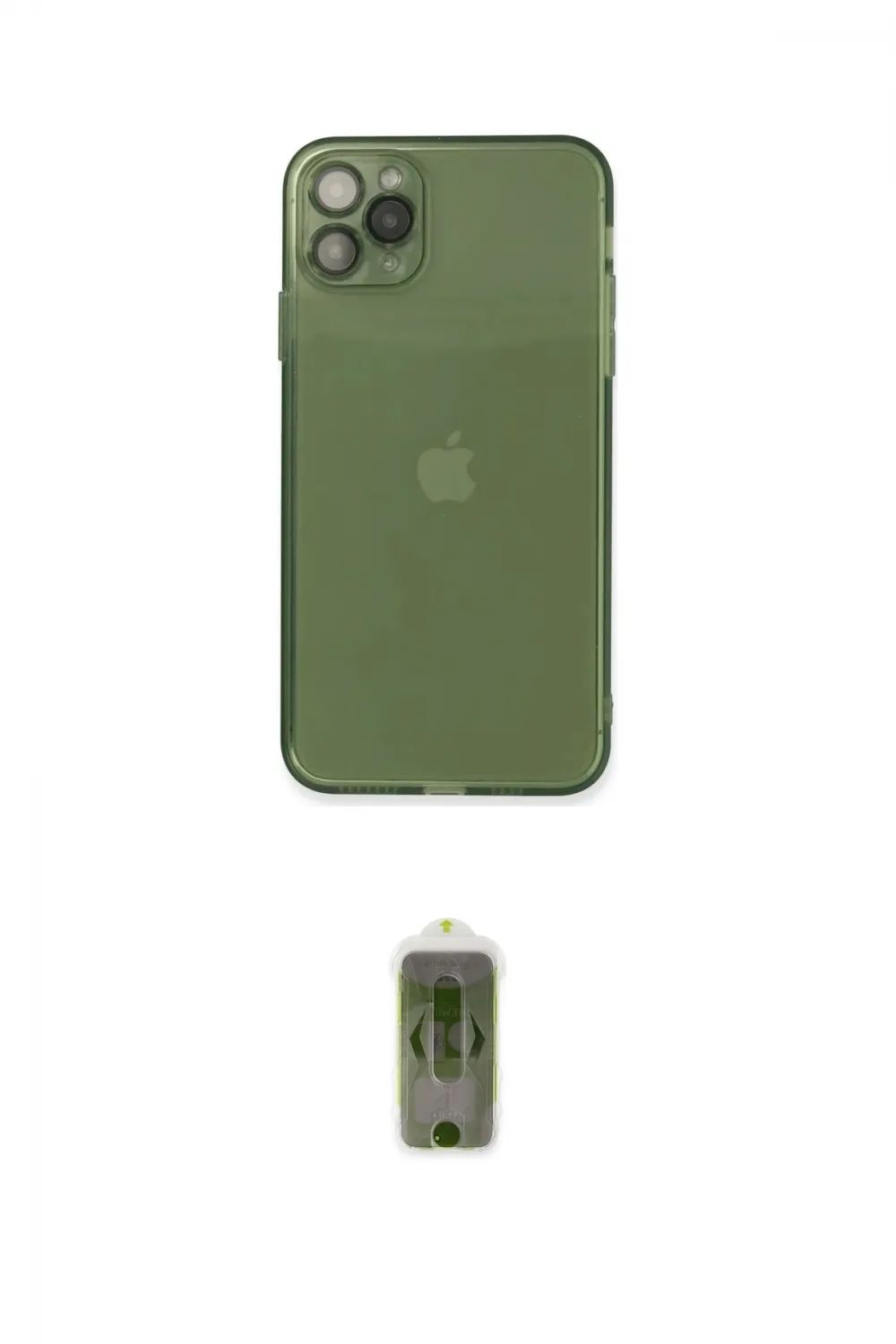 ieg™ iPhone 11 Pro Max Kılıf Ahenk Doku - Siyah Joko Magic 5D Hayalet Cam
