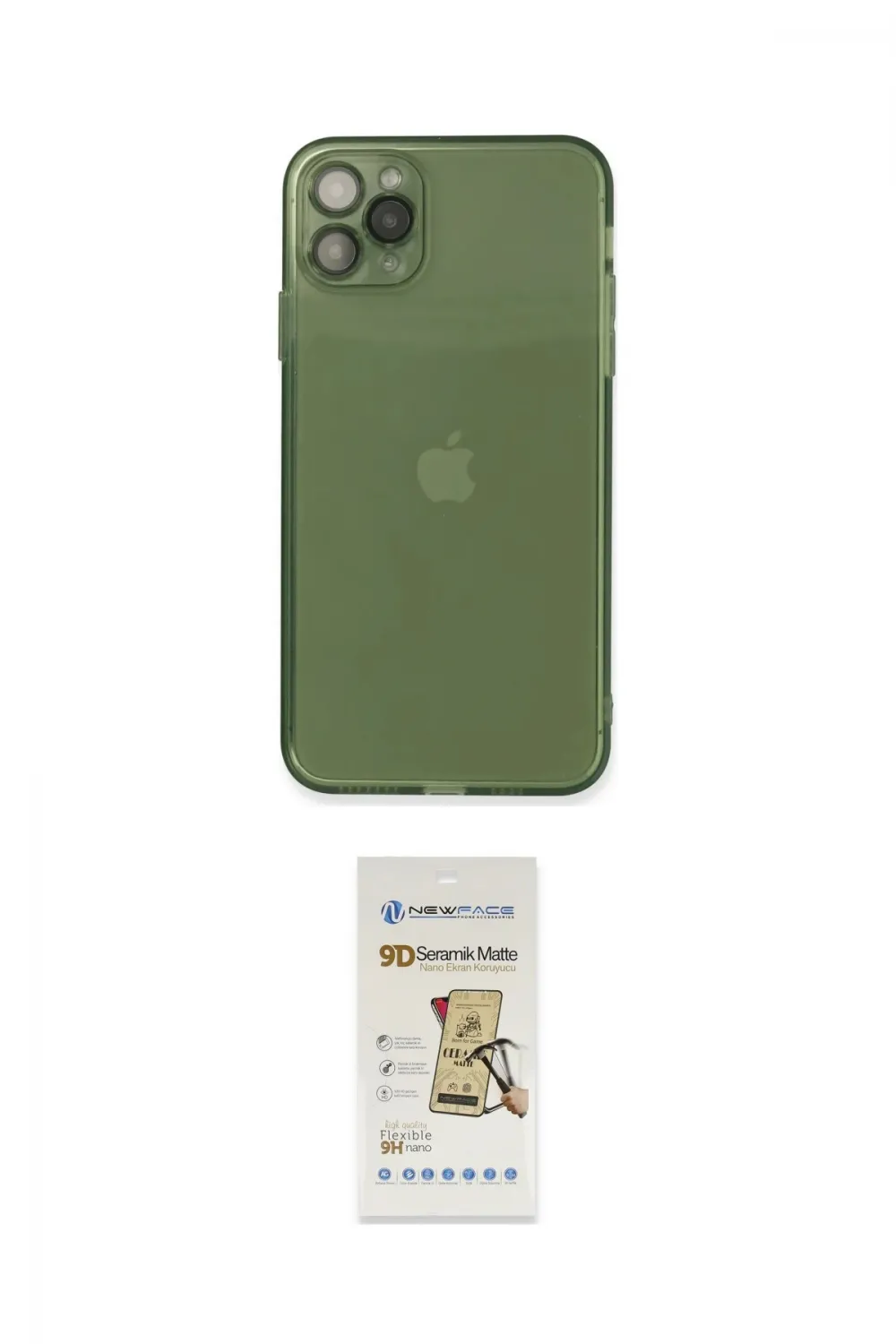ieg™ iPhone 11 Pro Max Kılıf Ahenk Doku - Siyah Mat Seramik Nano Ekran Koruyucu