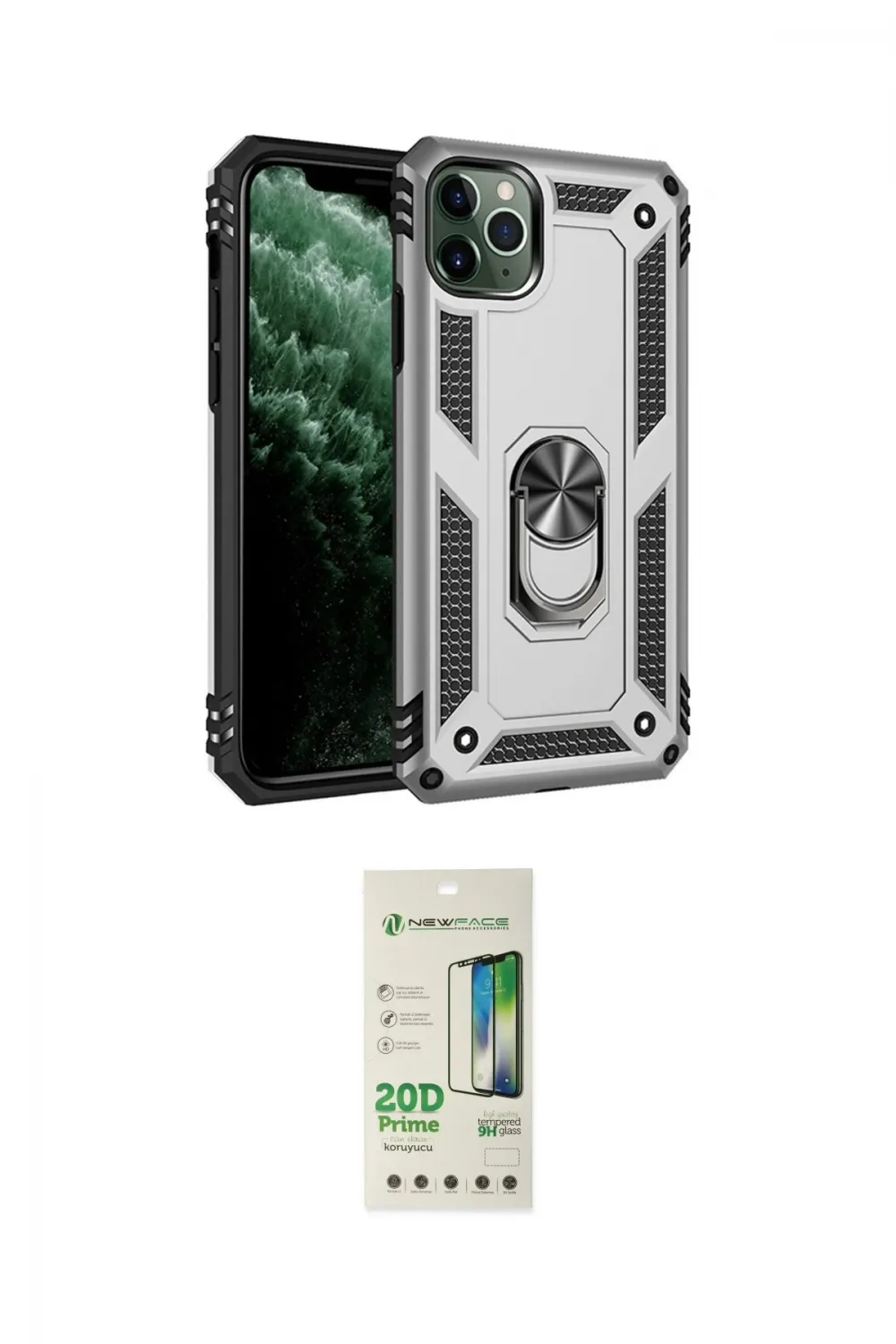 ieg™ iPhone 11 Pro Max Kılıf Ahenk Klasik Koleksiyonu - Siyah 20D Premium Cam Ekran Koruyucu