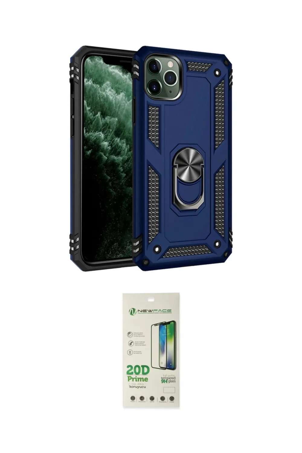 ieg™ iPhone 11 Pro Max Kılıf Ahenk Klasik Koleksiyonu - Siyah 20D Premium Cam Ekran Koruyucu