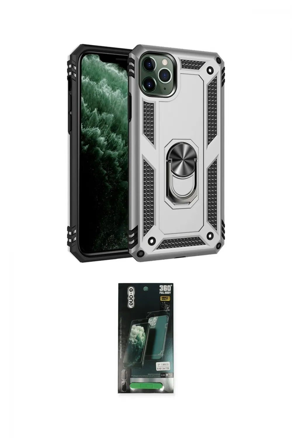 ieg™ iPhone 11 Pro Max Kılıf Ahenk Klasik Koleksiyonu - Siyah 360 Mat Full Body Arka Koruyucu