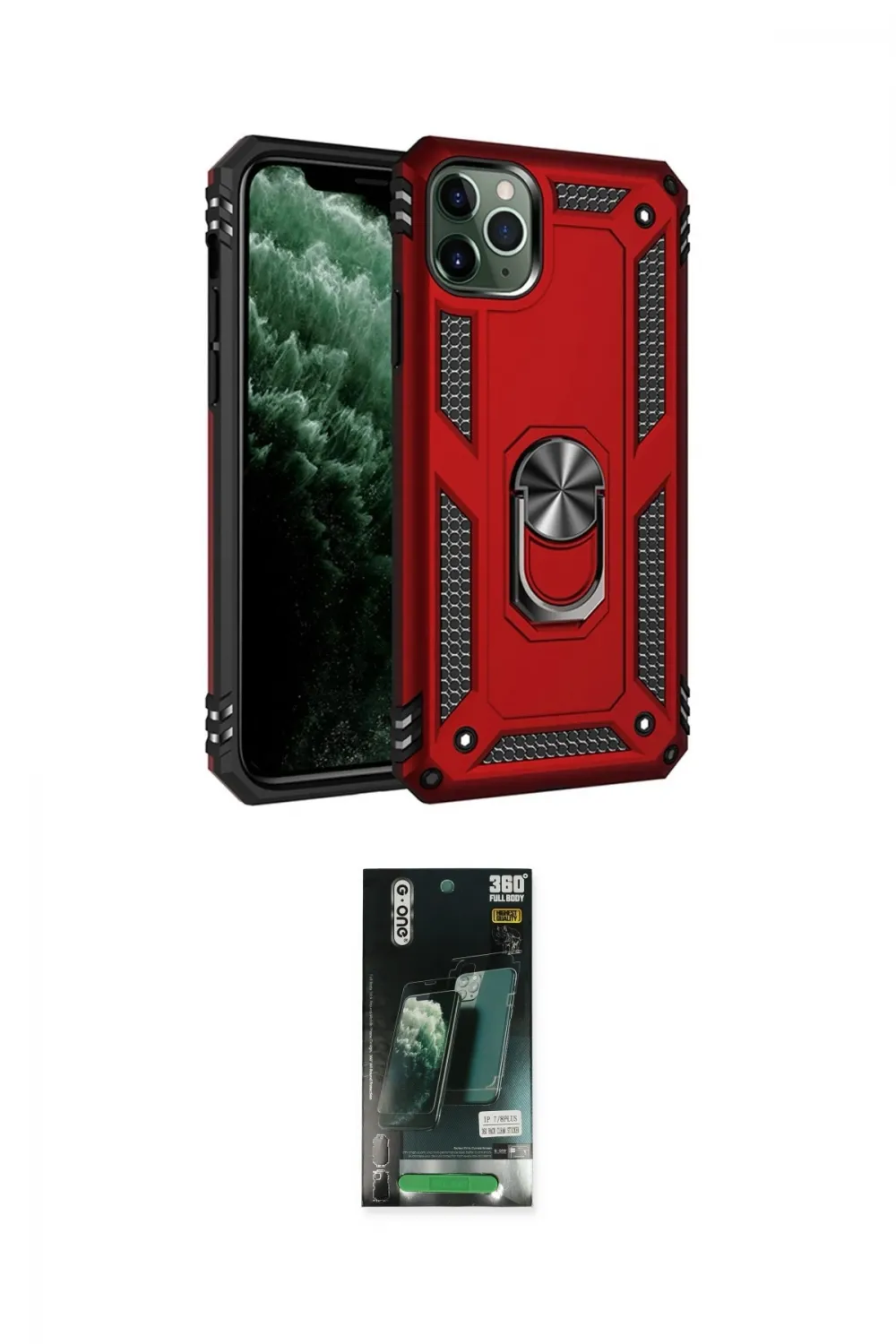 ieg™ iPhone 11 Pro Max Kılıf Ahenk Klasik Koleksiyonu - Siyah 360 Mat Full Body Arka Koruyucu