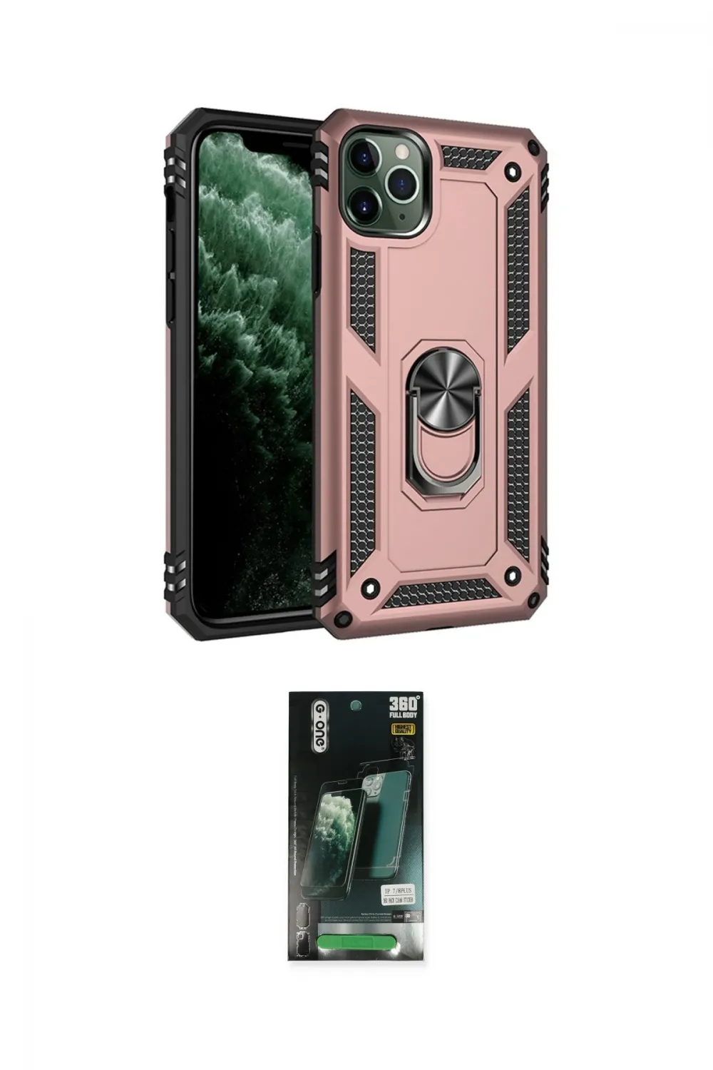 ieg™ iPhone 11 Pro Max Kılıf Ahenk Klasik Koleksiyonu - Siyah 360 Mat Full Body Arka Koruyucu