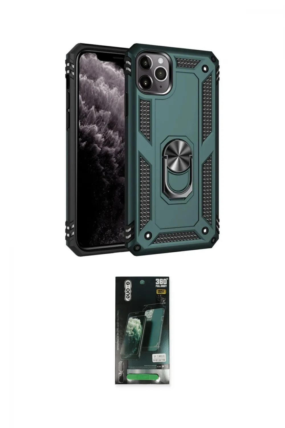 ieg™ iPhone 11 Pro Max Kılıf Ahenk Klasik Koleksiyonu - Siyah 360 Mat Full Body Arka Koruyucu