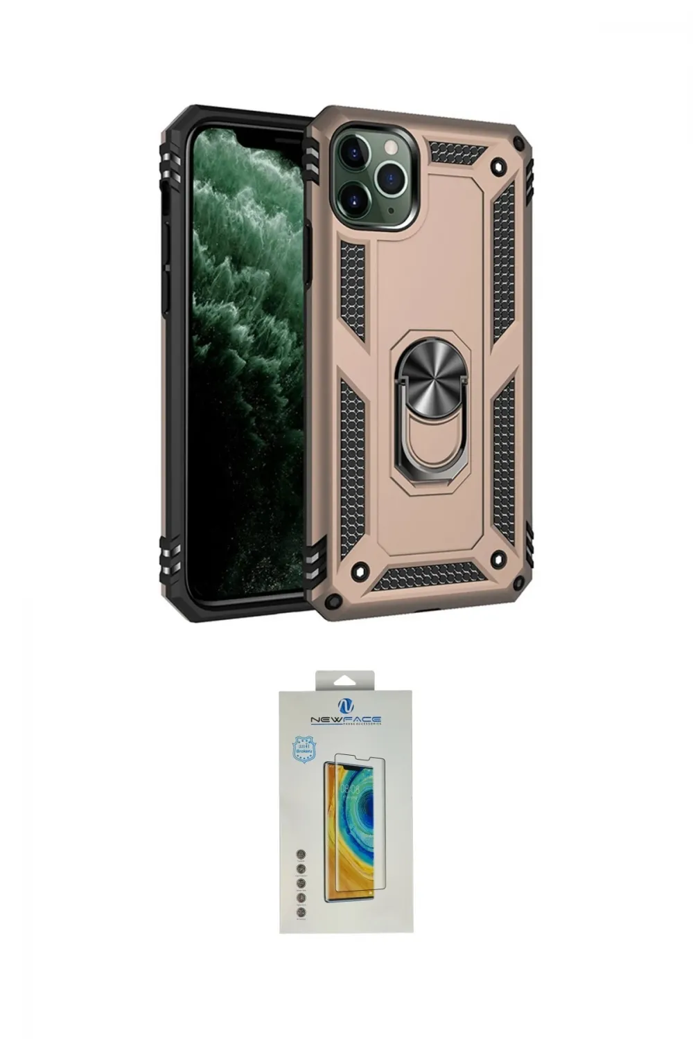 ieg™ iPhone 11 Pro Max Kılıf Ahenk Klasik Koleksiyonu - Siyah Polymer Nano Ekran Koruyucu