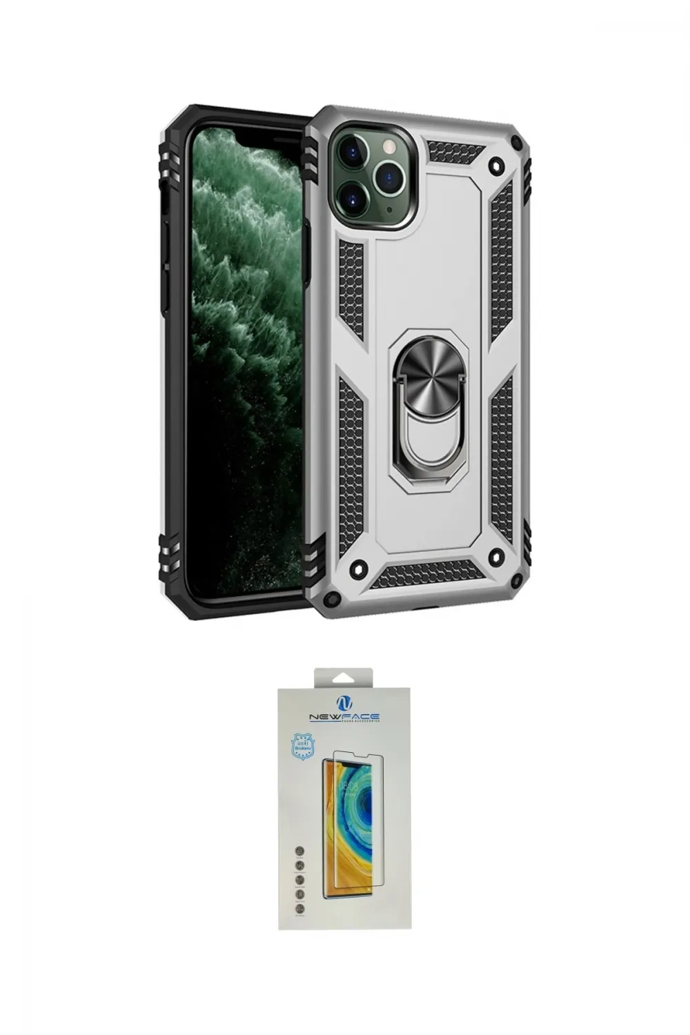 ieg™ iPhone 11 Pro Max Kılıf Ahenk Klasik Koleksiyonu - Siyah Polymer Nano Ekran Koruyucu