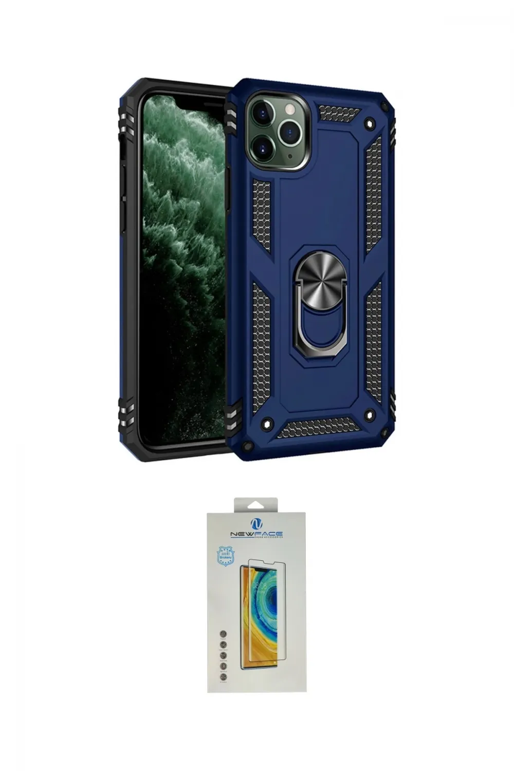 ieg™ iPhone 11 Pro Max Kılıf Ahenk Klasik Koleksiyonu - Siyah Polymer Nano Ekran Koruyucu