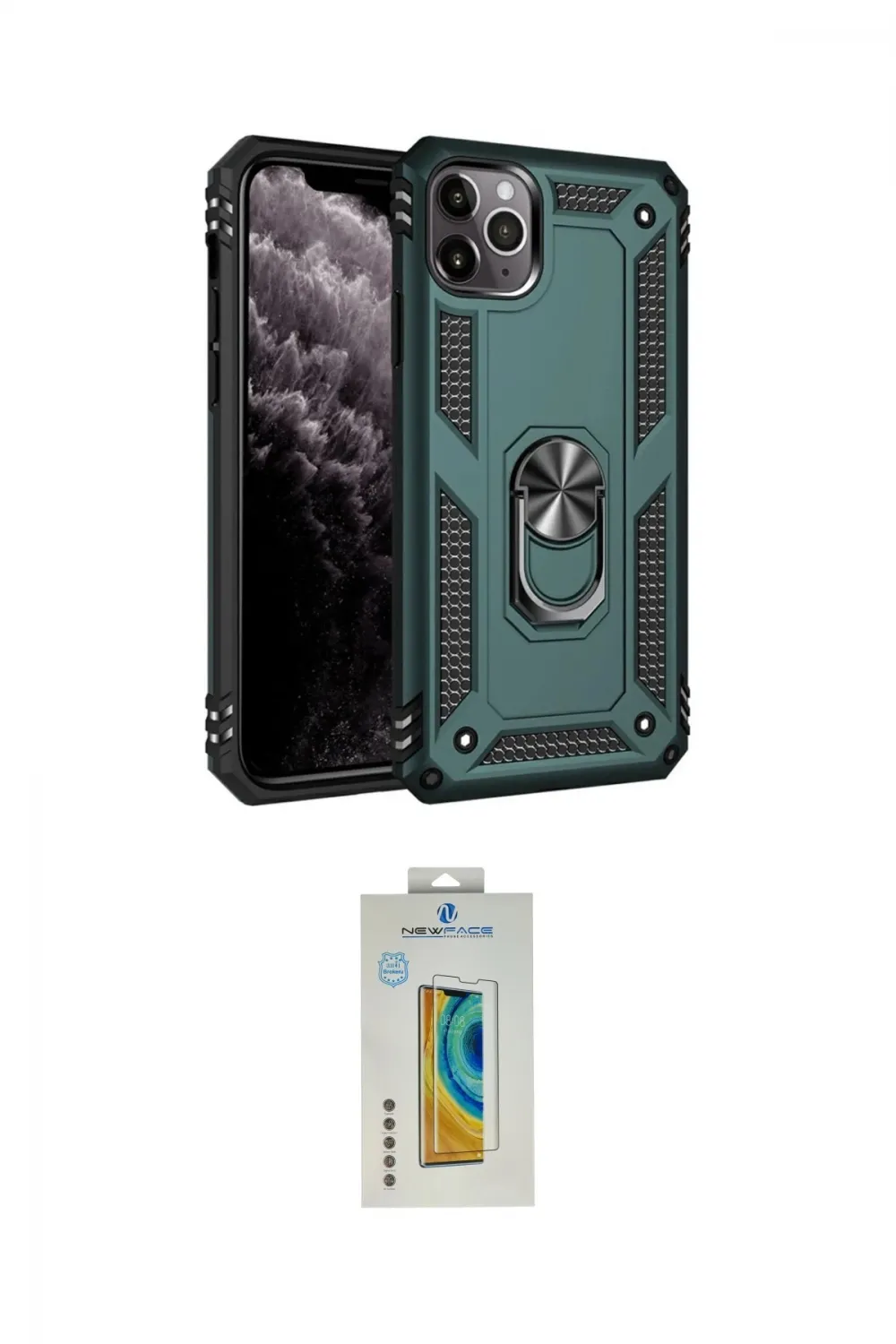 ieg™ iPhone 11 Pro Max Kılıf Ahenk Klasik Koleksiyonu - Siyah Polymer Nano Ekran Koruyucu