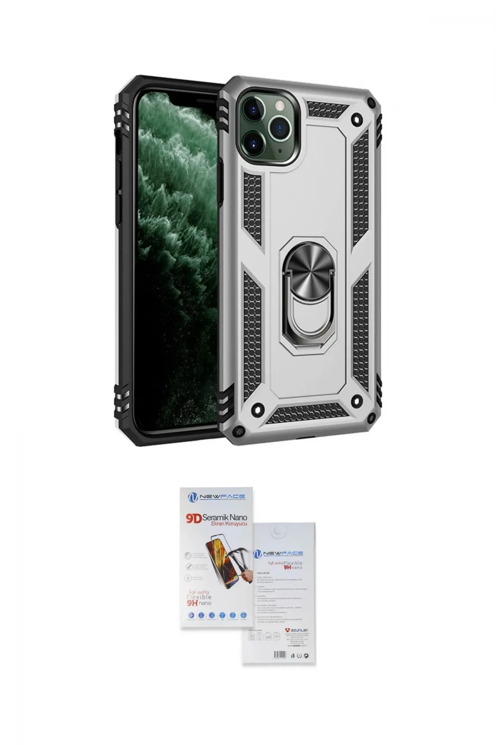 ieg™ iPhone 11 Pro Max Kılıf Ahenk Klasik Koleksiyonu - Siyah Seramik Nano Ekran Koruyucu