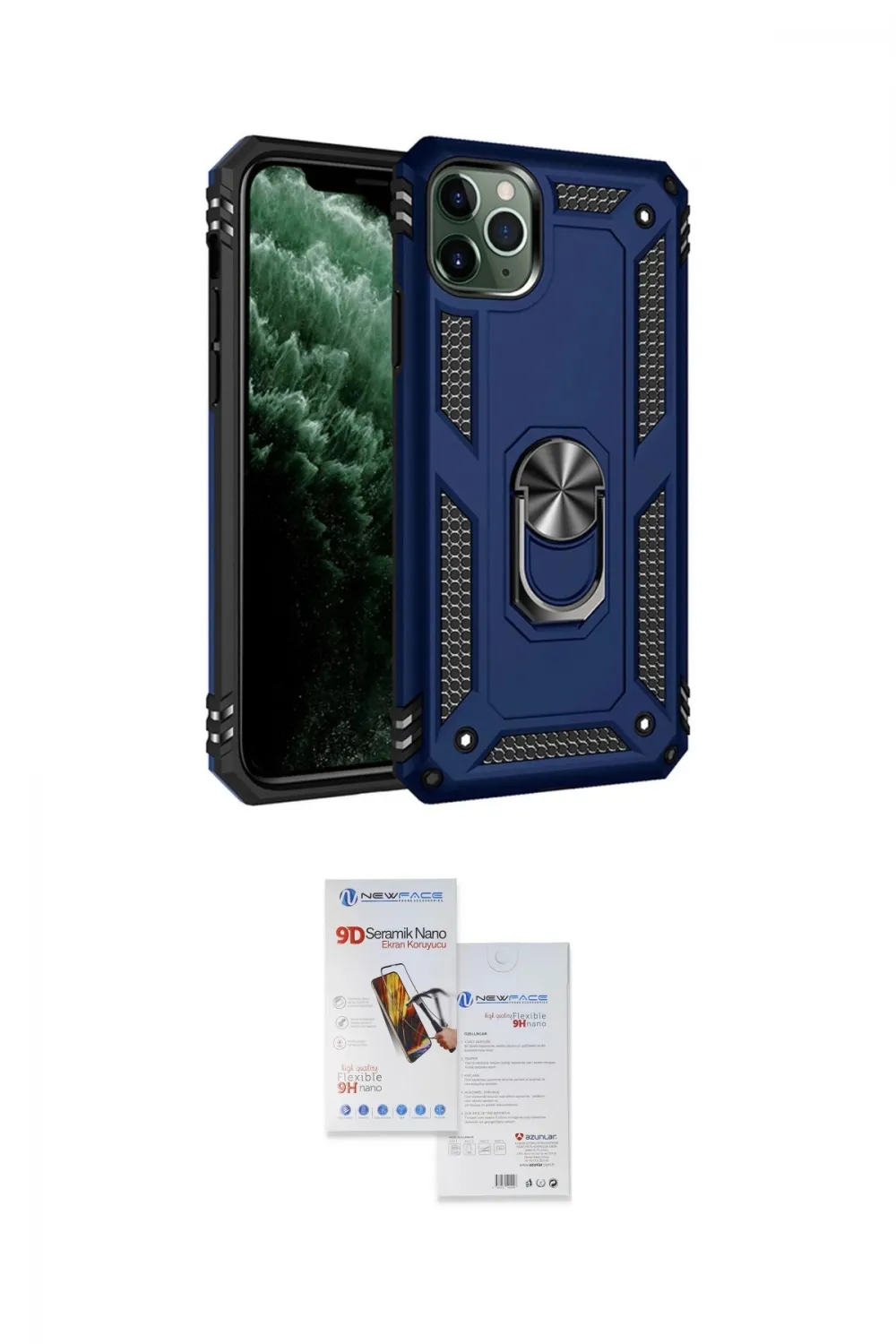 ieg™ iPhone 11 Pro Max Kılıf Ahenk Klasik Koleksiyonu - Siyah Seramik Nano Ekran Koruyucu