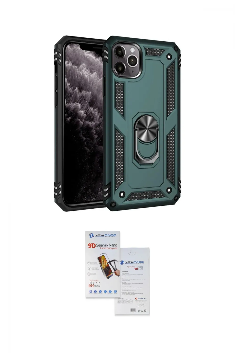 ieg™ iPhone 11 Pro Max Kılıf Ahenk Klasik Koleksiyonu - Siyah Seramik Nano Ekran Koruyucu