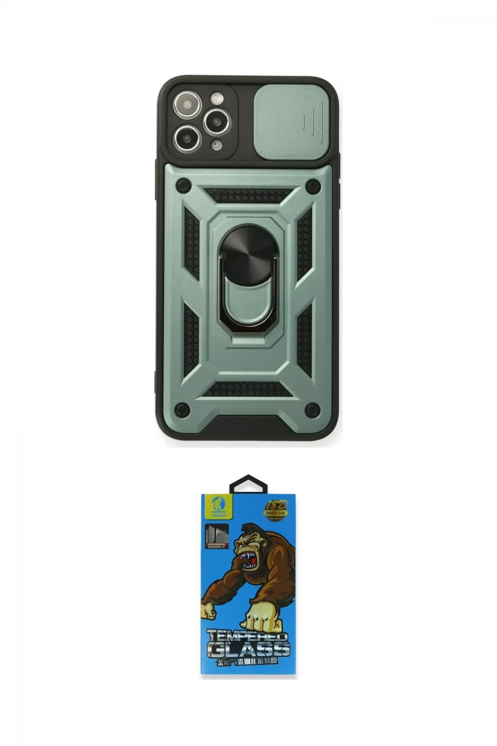 ieg™ iPhone 11 Pro Max Kılıf Ahenk Klasik - Siyah 18D Cam Ekran Koruyucu