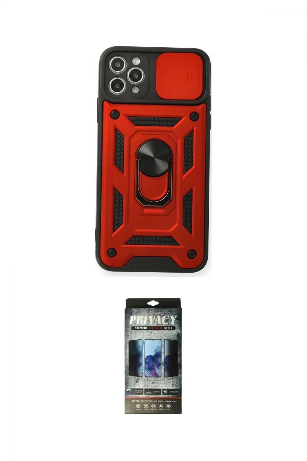 ieg™ iPhone 11 Pro Max Kılıf Ahenk Klasik - Siyah 34D Hayalet Izgaralı Cam