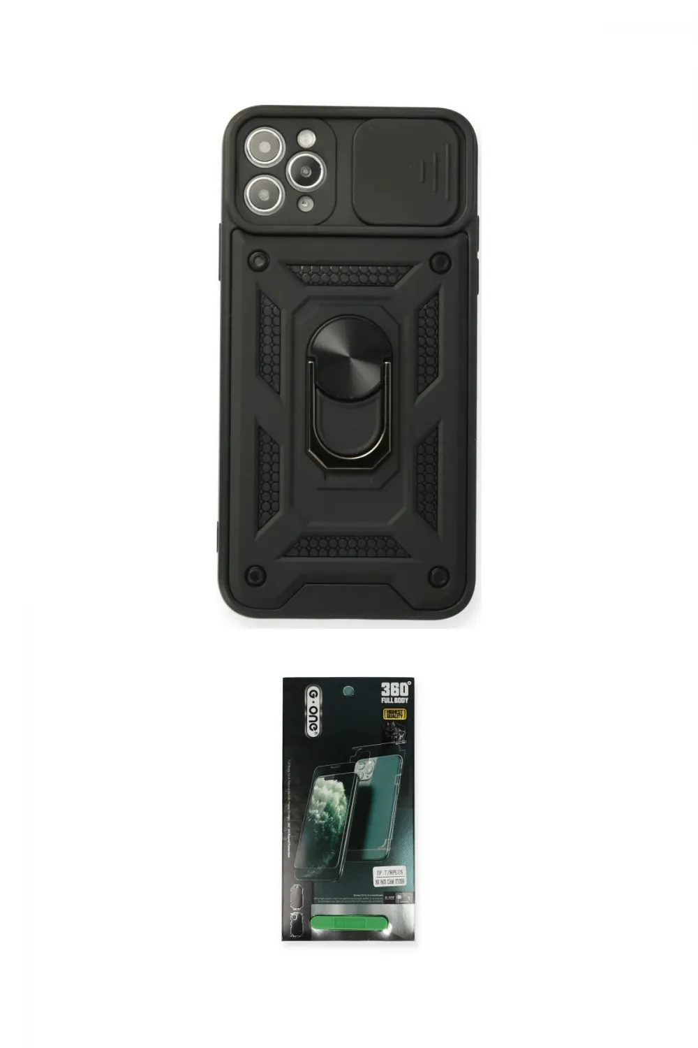 ieg™ iPhone 11 Pro Max Kılıf Ahenk Klasik - Siyah 360 Mat Full Body Arka Koruyucu