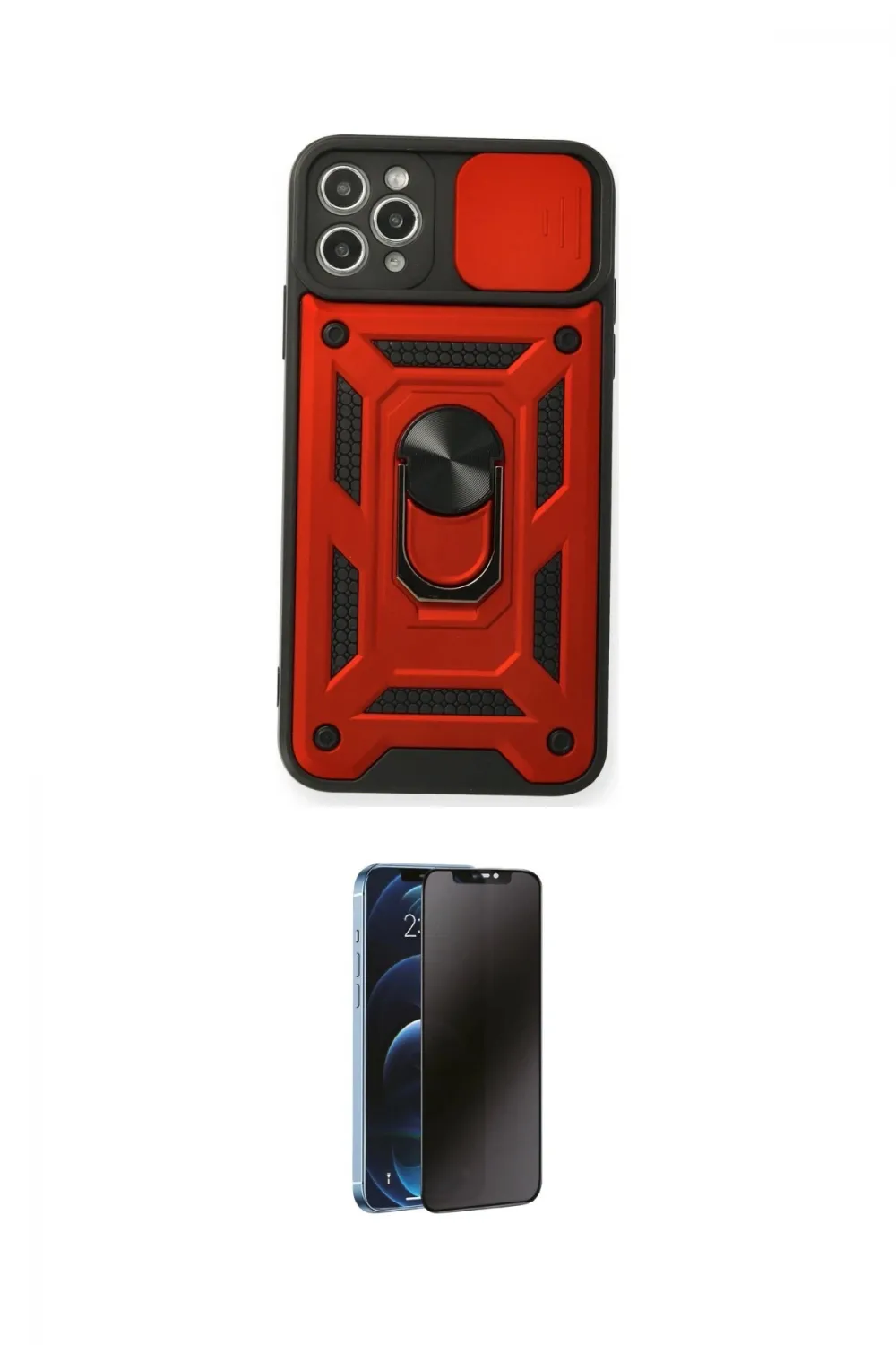 ieg™ iPhone 11 Pro Max Kılıf Ahenk Klasik - Siyah 3D Antistatik Hayalet Cam Ekran Koruyucu