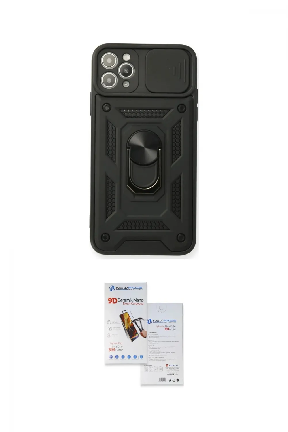 ieg™ iPhone 11 Pro Max Kılıf Ahenk Klasik - Siyah Seramik Nano Ekran Koruyucu