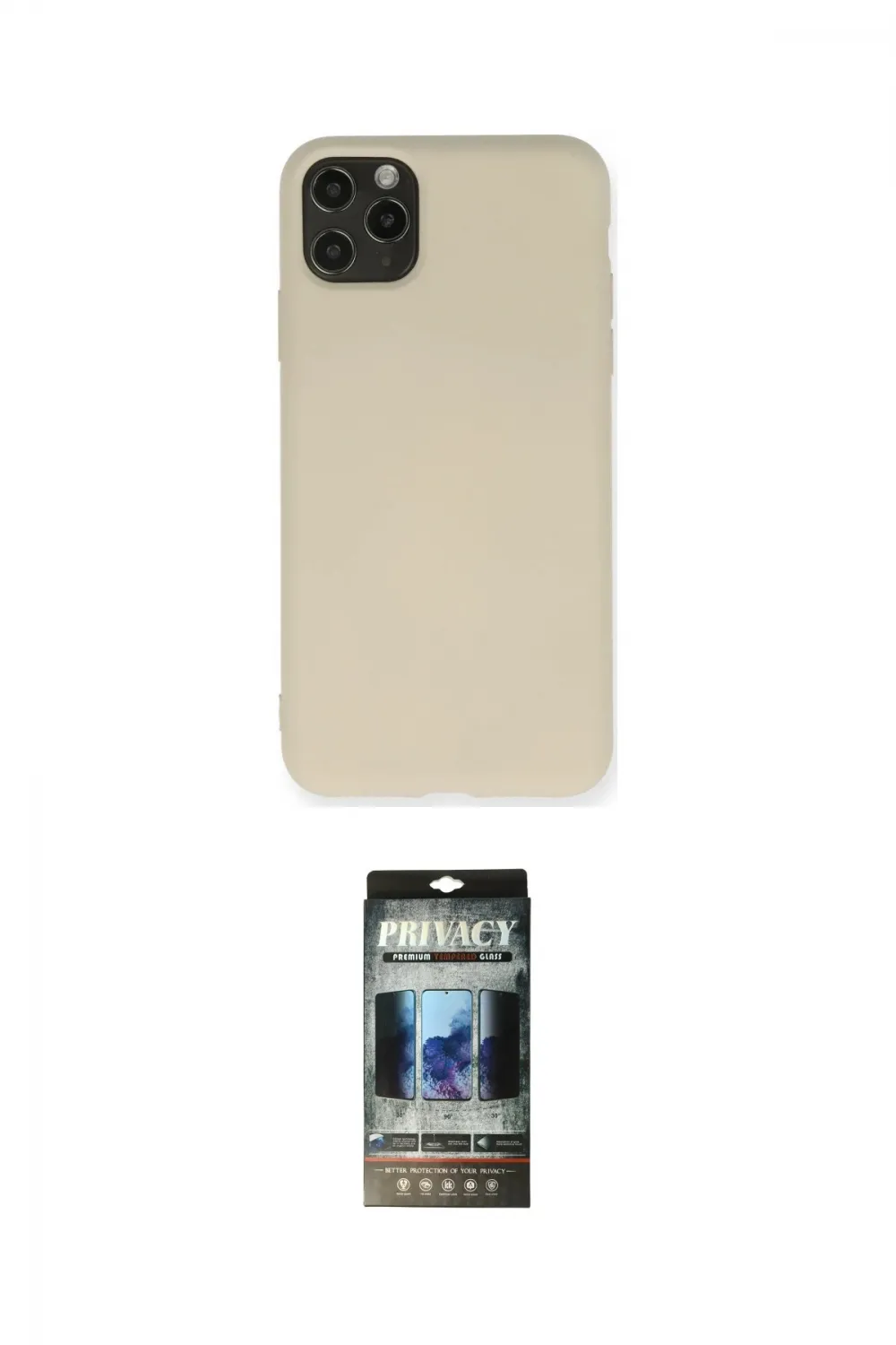 ieg™ iPhone 11 Pro Max Kılıf Ahenk Serisi - Siyah 34D Hayalet Izgaralı Cam