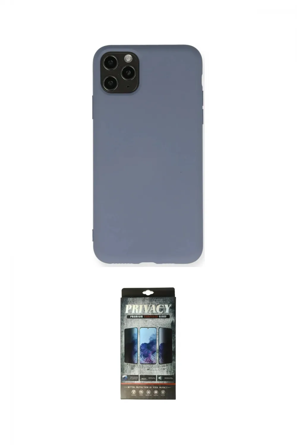 ieg™ iPhone 11 Pro Max Kılıf Ahenk Serisi - Siyah 34D Hayalet Izgaralı Cam