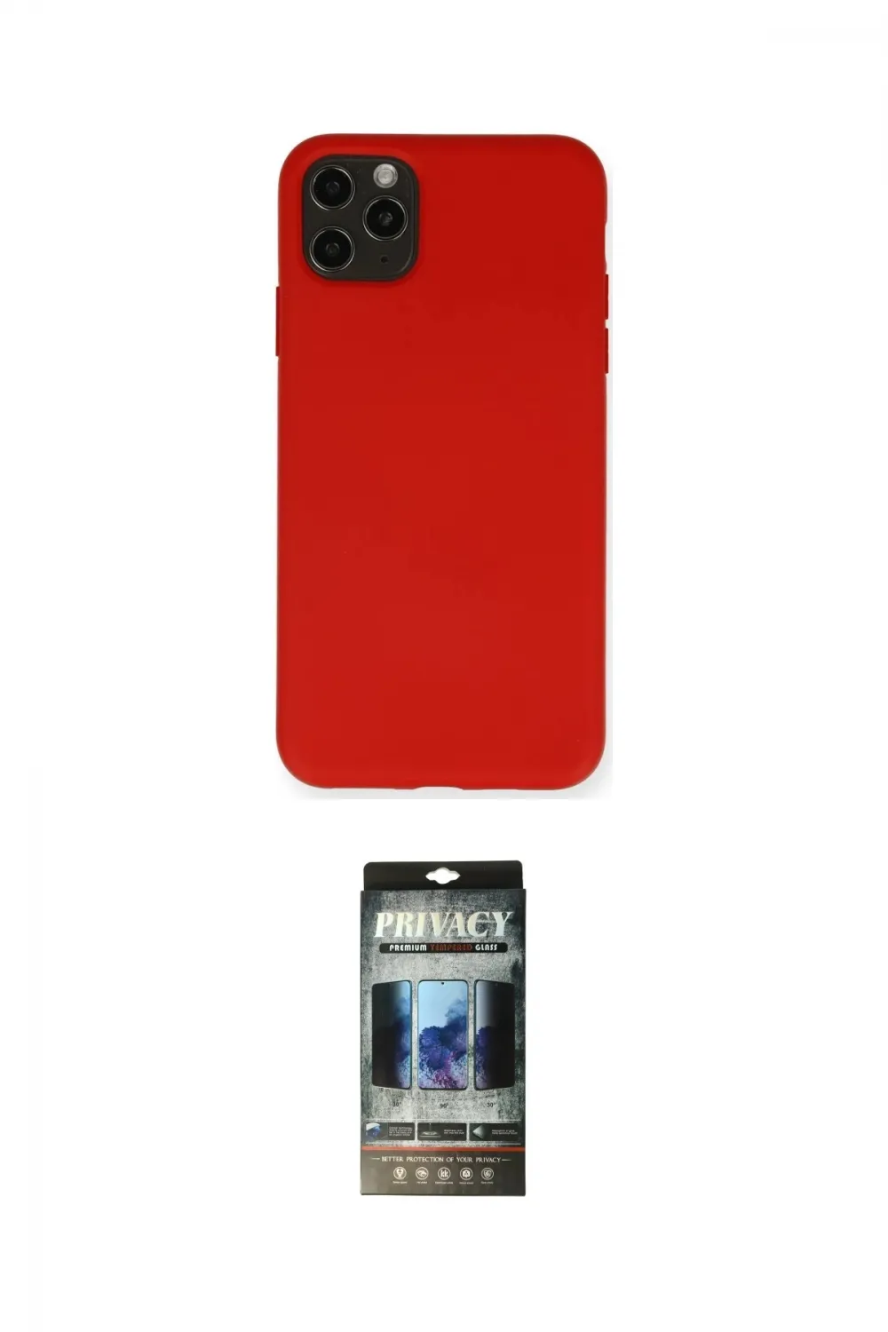ieg™ iPhone 11 Pro Max Kılıf Ahenk Serisi - Siyah 34D Hayalet Izgaralı Cam