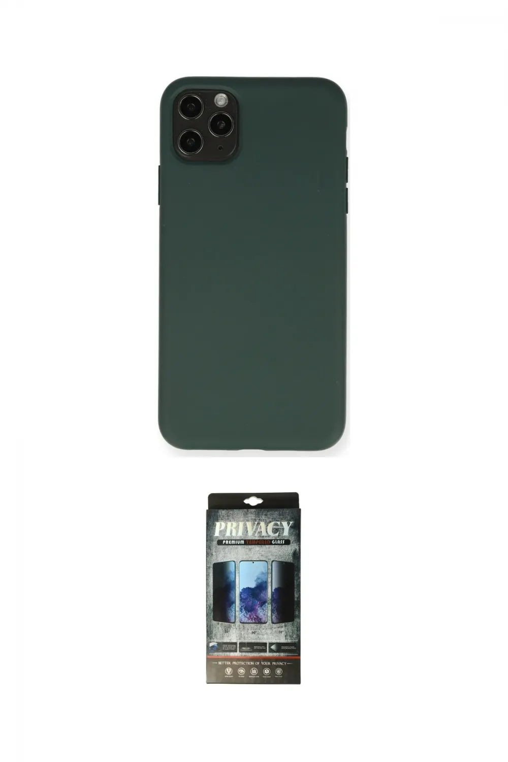 ieg™ iPhone 11 Pro Max Kılıf Ahenk Serisi - Siyah 34D Hayalet Izgaralı Cam