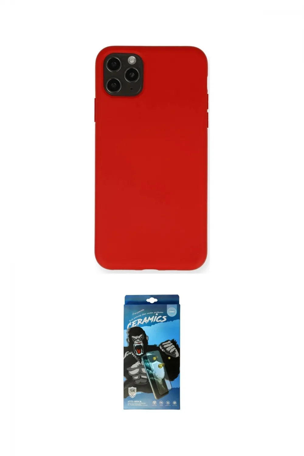 ieg™ iPhone 11 Pro Max Kılıf Ahenk Serisi - Siyah 34D Izgaralı Cam