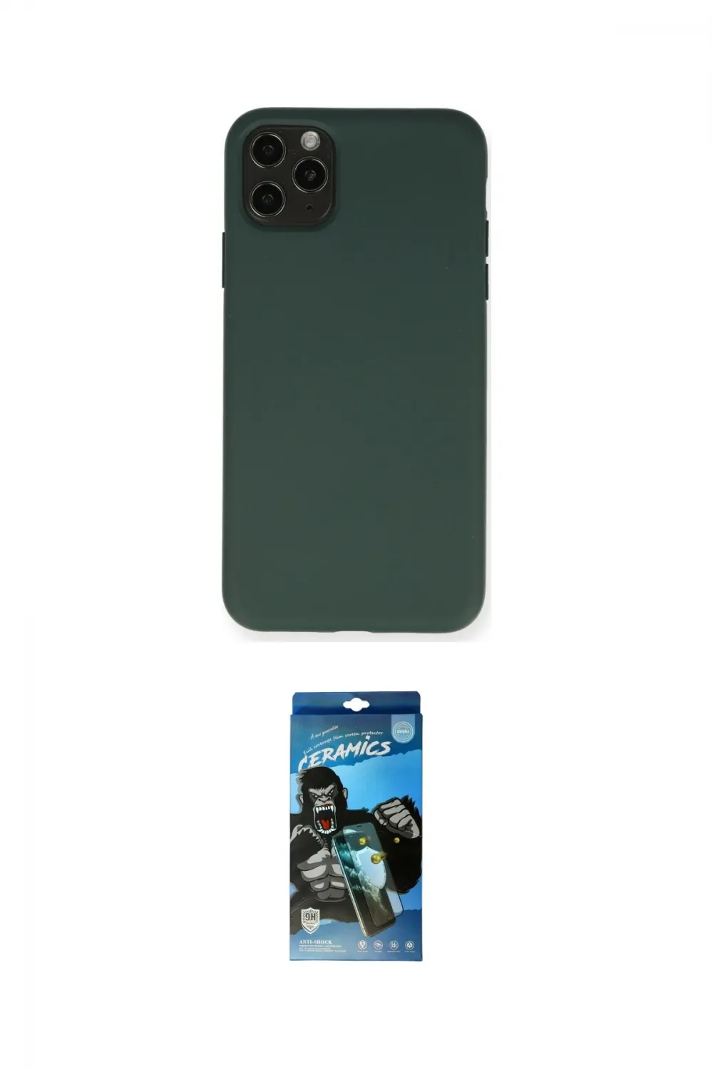 ieg™ iPhone 11 Pro Max Kılıf Ahenk Serisi - Siyah 34D Izgaralı Cam