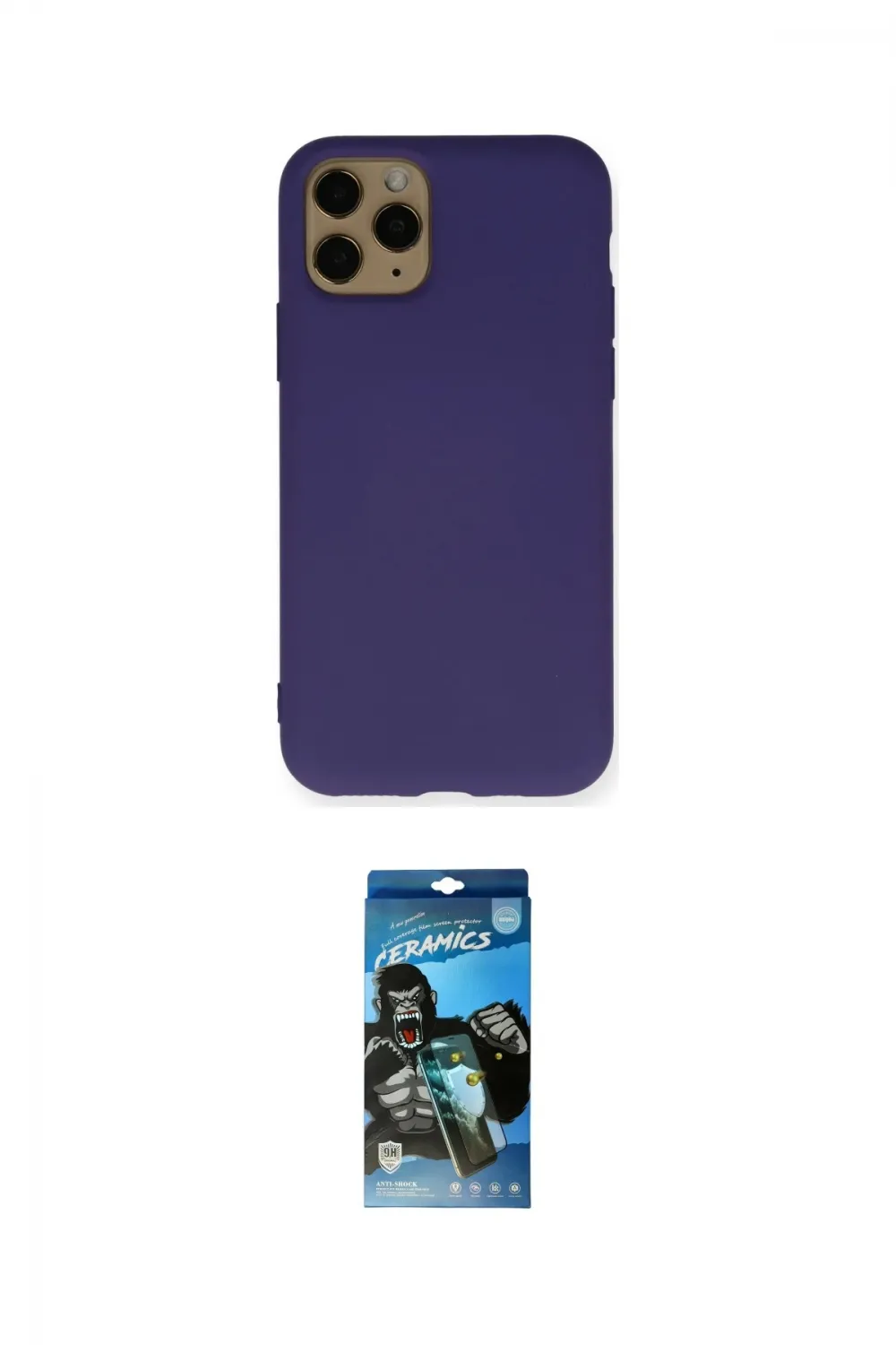 ieg™ iPhone 11 Pro Max Kılıf Ahenk Serisi - Siyah 34D Izgaralı Cam