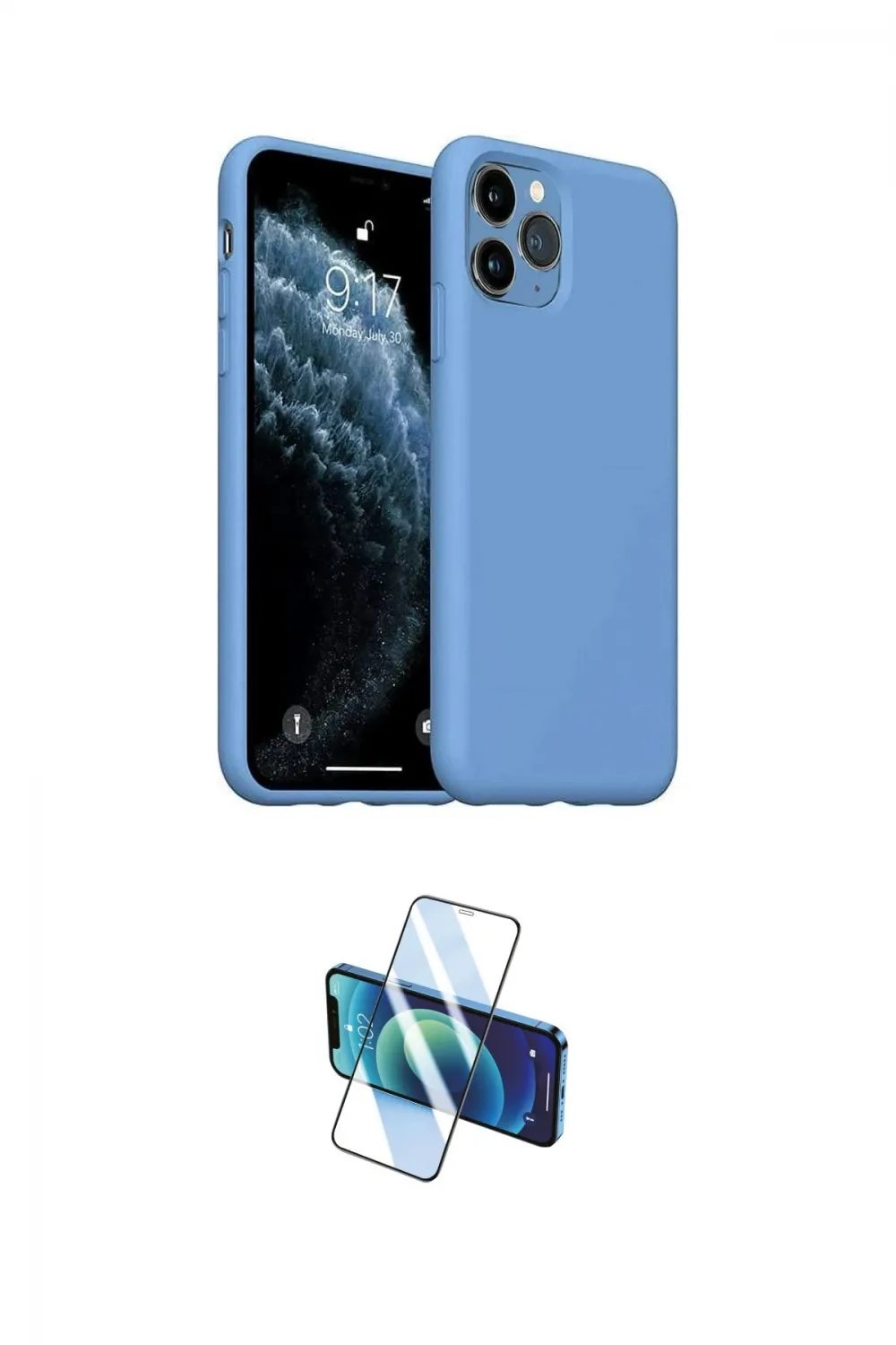 ieg™ iPhone 11 Pro Max Kılıf Ahenk Serisi - Siyah 3D Antistatik Seramik Nano Ekran Koruyucu