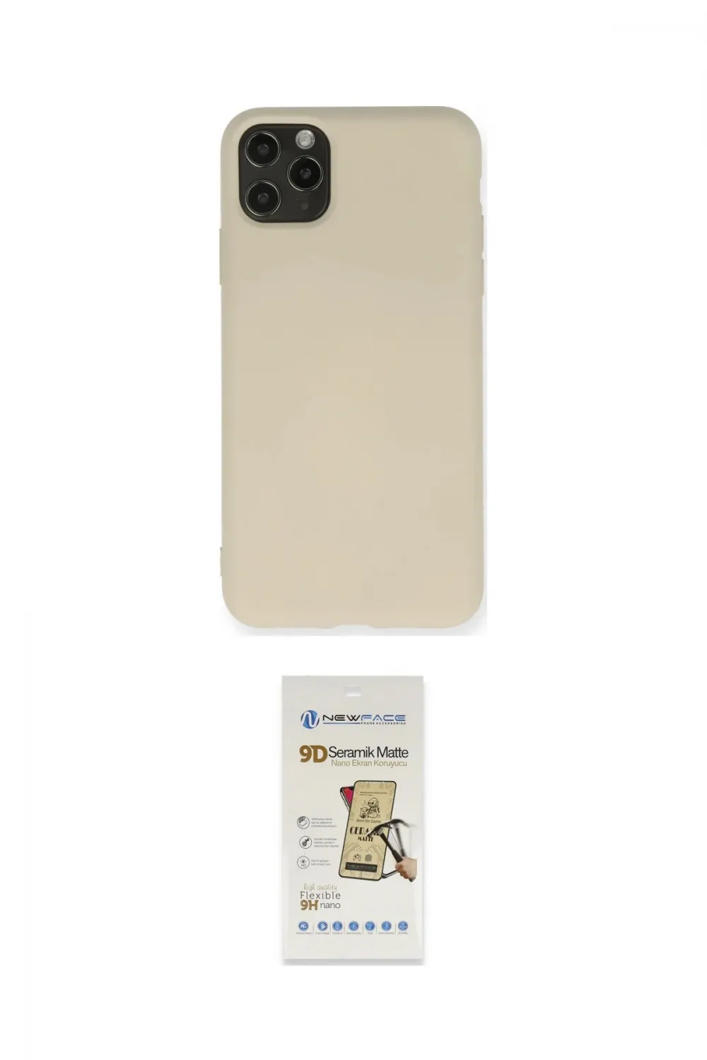 ieg™ iPhone 11 Pro Max Kılıf Ahenk Serisi - Siyah Mat Seramik Nano Ekran Koruyucu