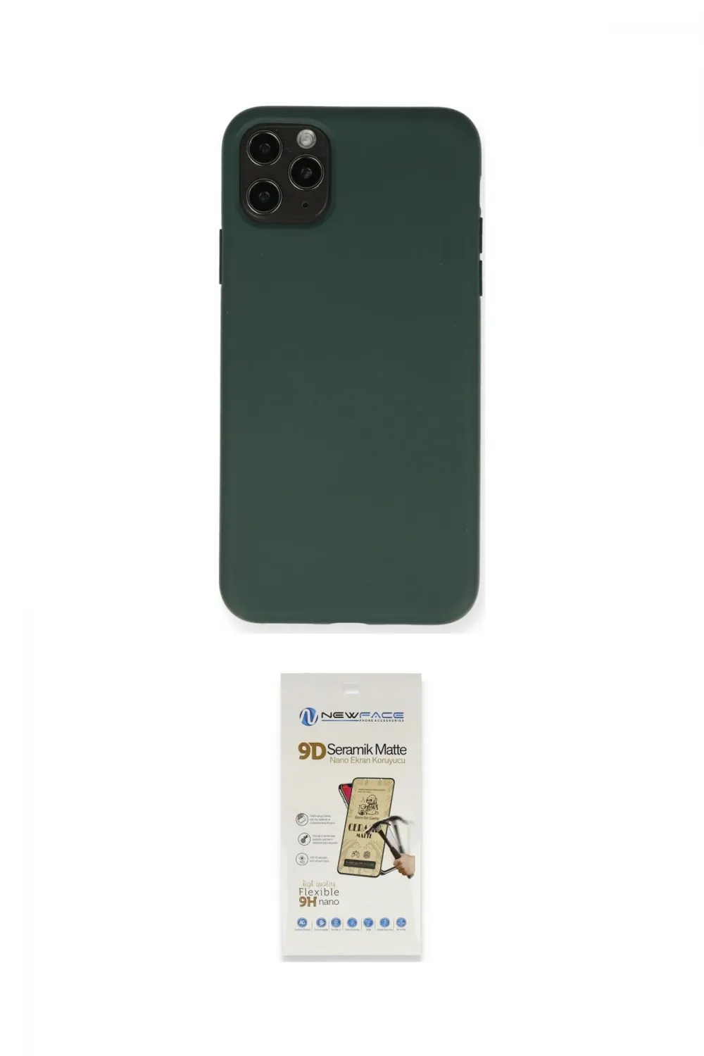 ieg™ iPhone 11 Pro Max Kılıf Ahenk Serisi - Siyah Mat Seramik Nano Ekran Koruyucu