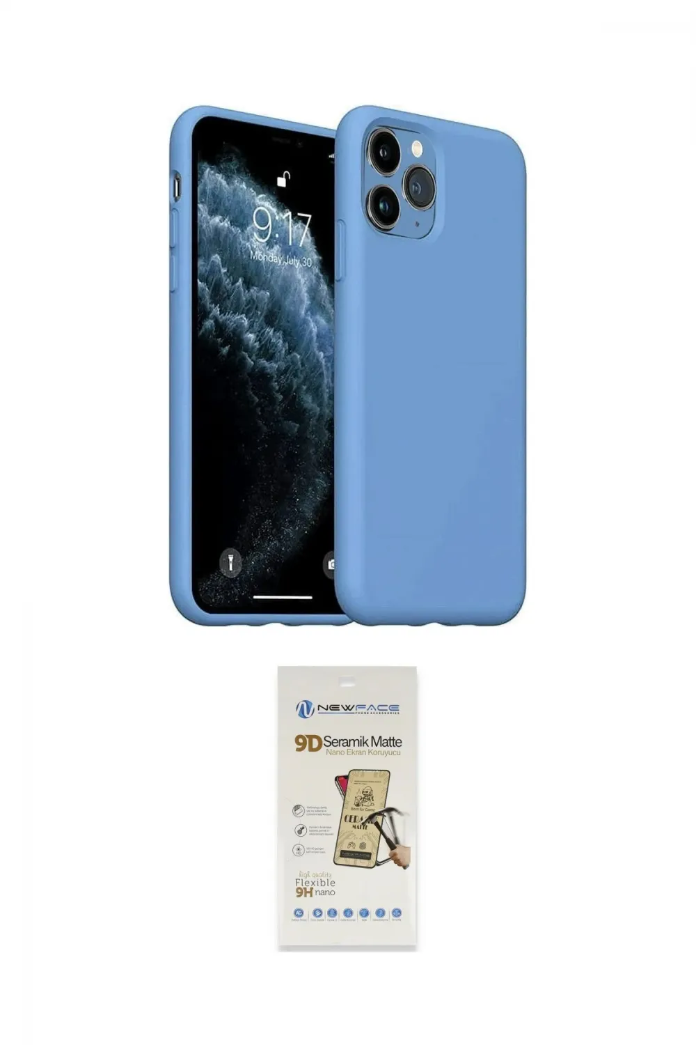 ieg™ iPhone 11 Pro Max Kılıf Ahenk Serisi - Siyah Mat Seramik Nano Ekran Koruyucu
