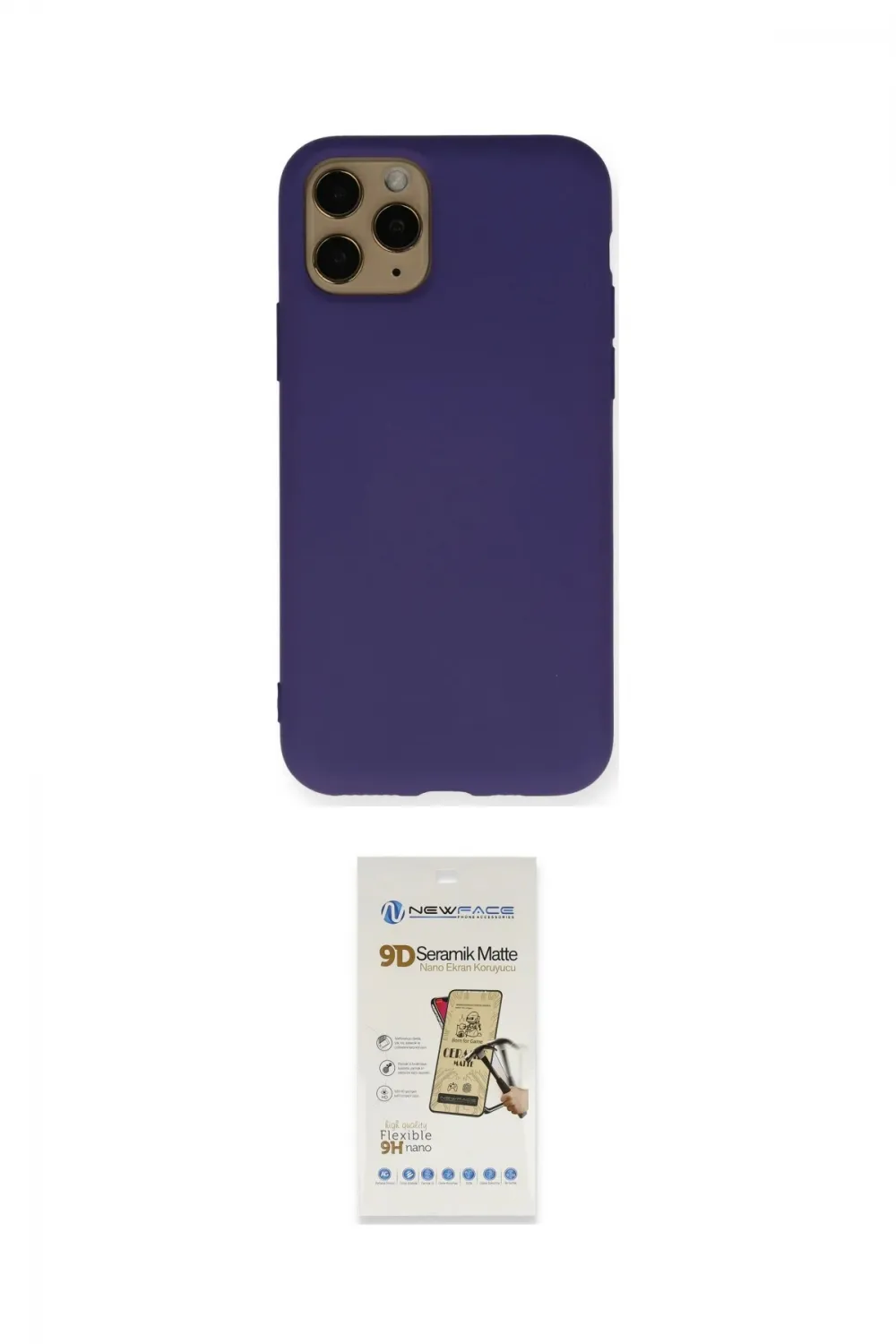 ieg™ iPhone 11 Pro Max Kılıf Ahenk Serisi - Siyah Mat Seramik Nano Ekran Koruyucu