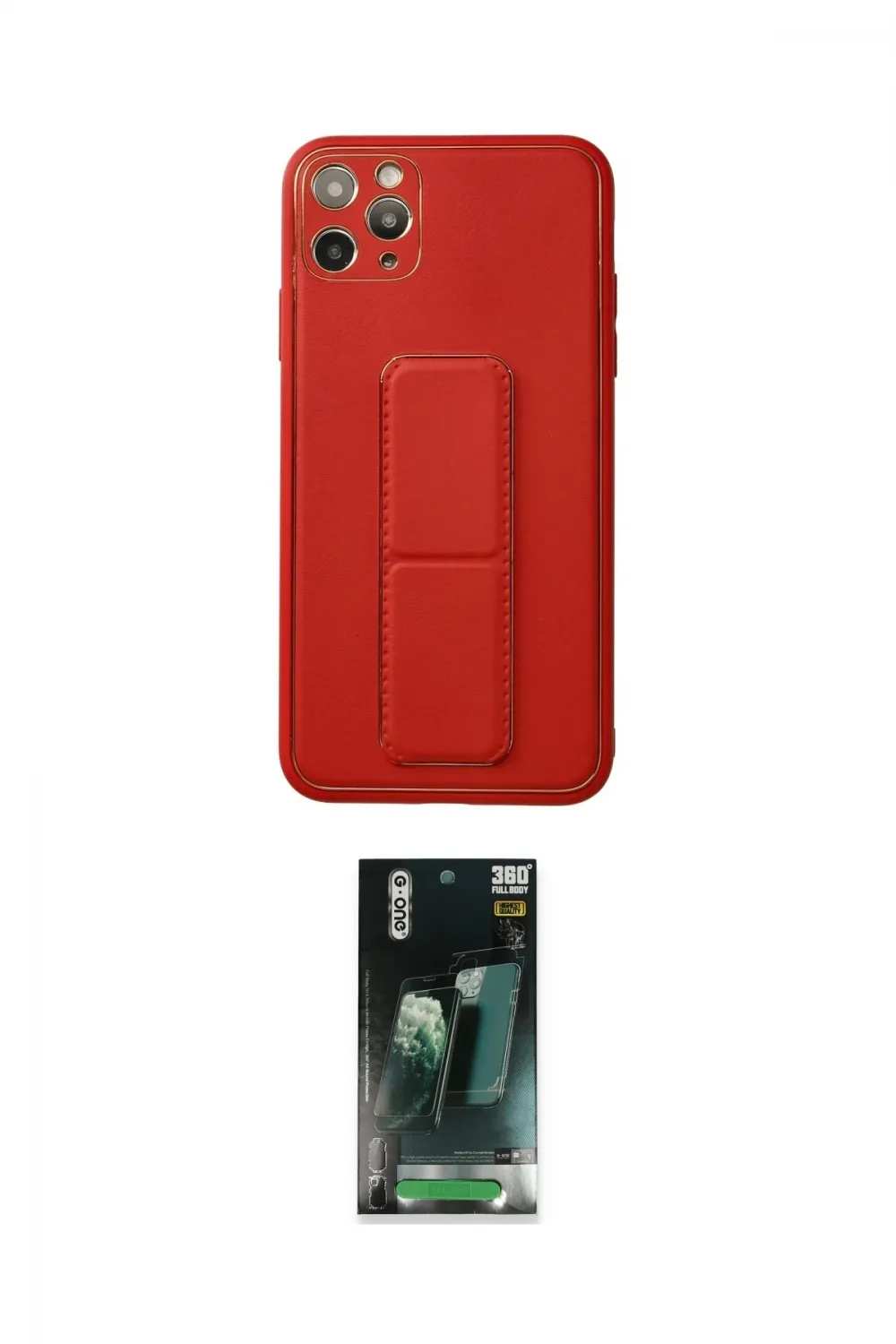 ieg™ iPhone 11 Pro Max Kılıf Akış Doku - Şeffaf 360 Full Body Arka Koruyucu