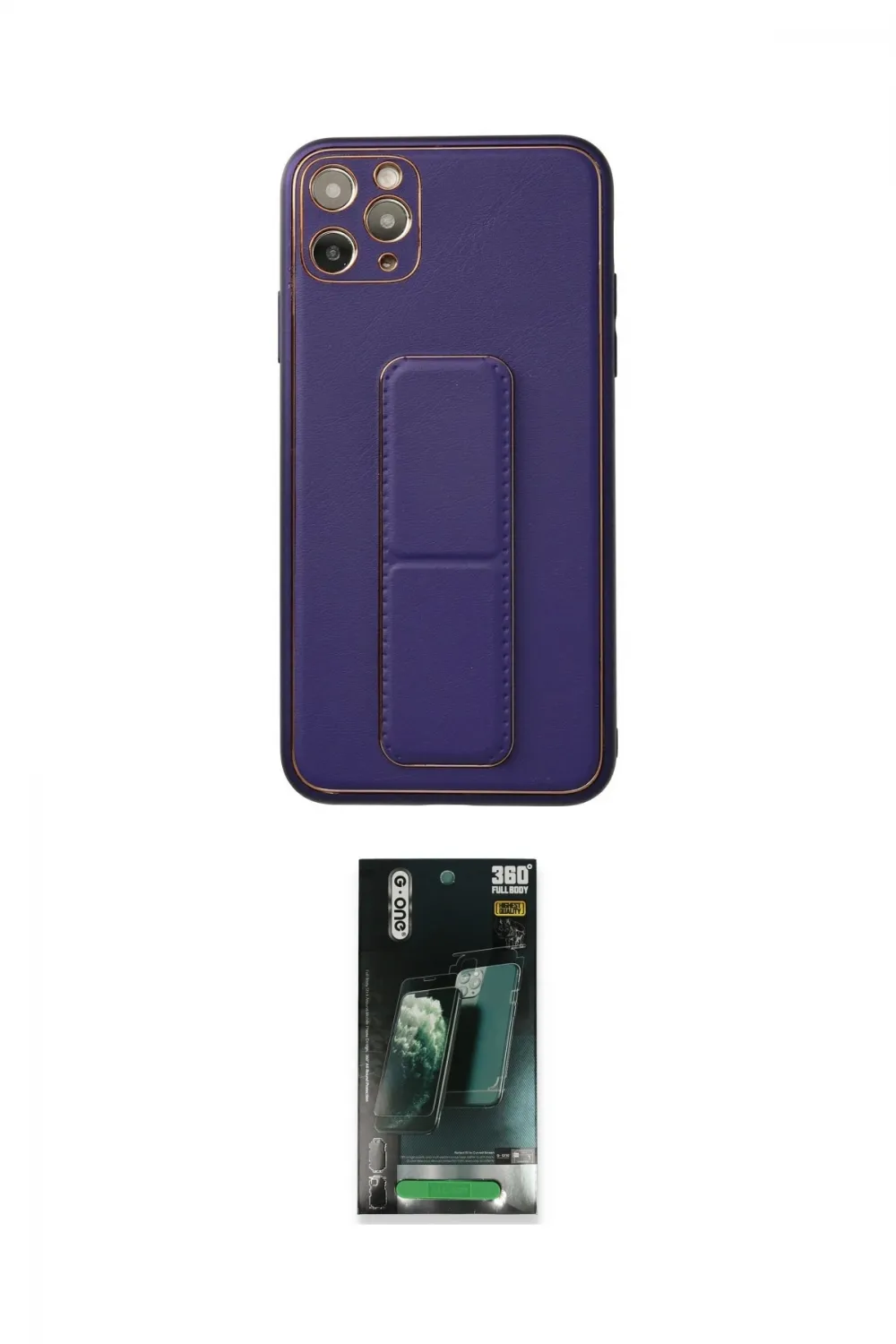 ieg™ iPhone 11 Pro Max Kılıf Akış Doku - Şeffaf 360 Full Body Arka Koruyucu