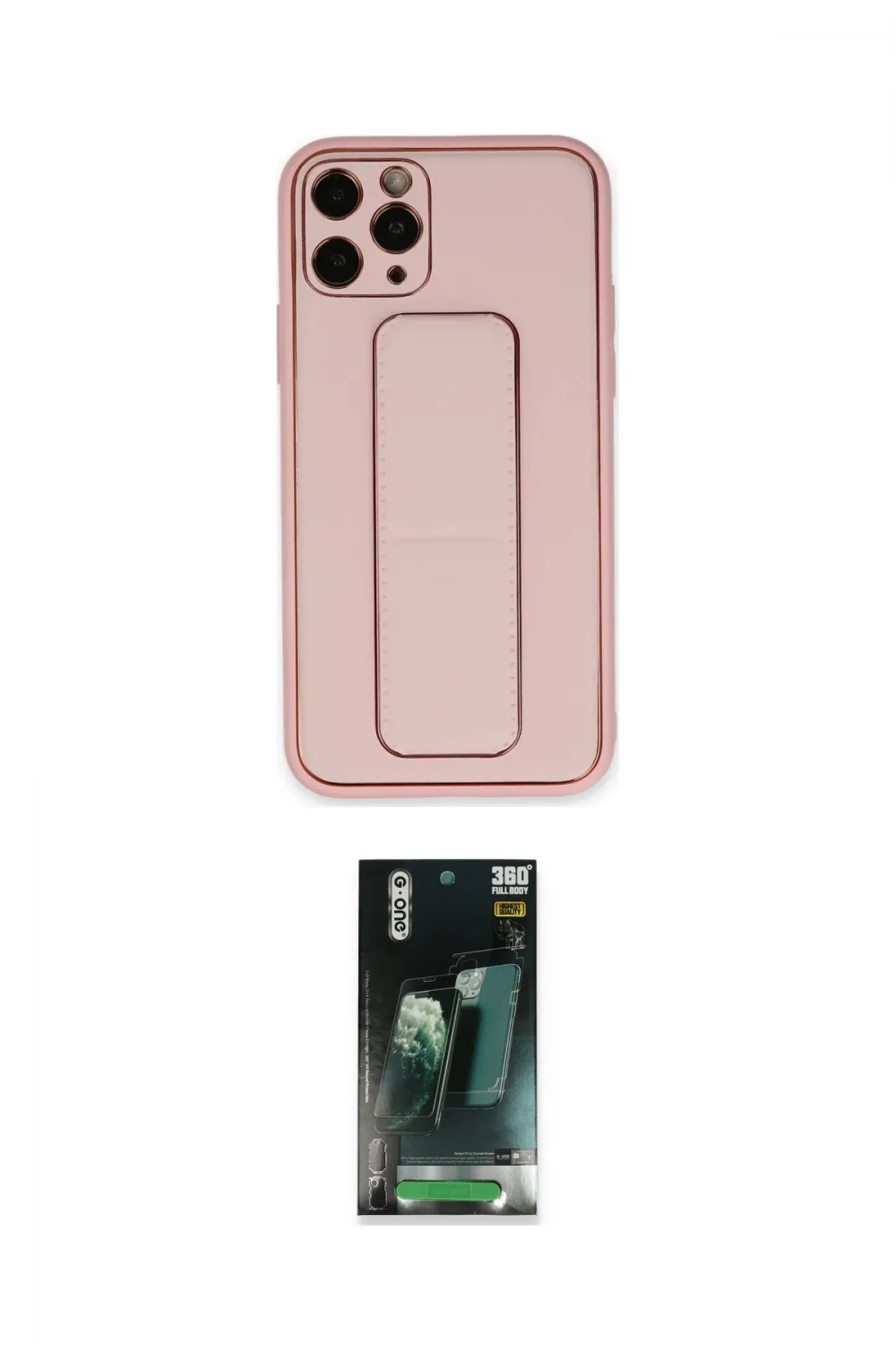 ieg™ iPhone 11 Pro Max Kılıf Akış Doku - Şeffaf 360 Full Body Arka Koruyucu