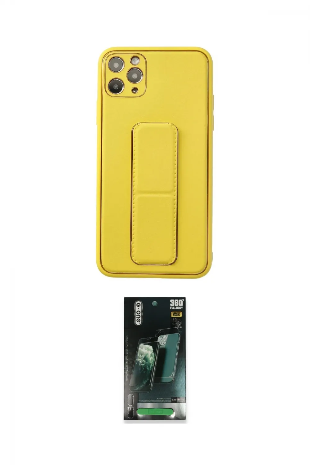 ieg™ iPhone 11 Pro Max Kılıf Akış Doku - Şeffaf 360 Full Body Arka Koruyucu